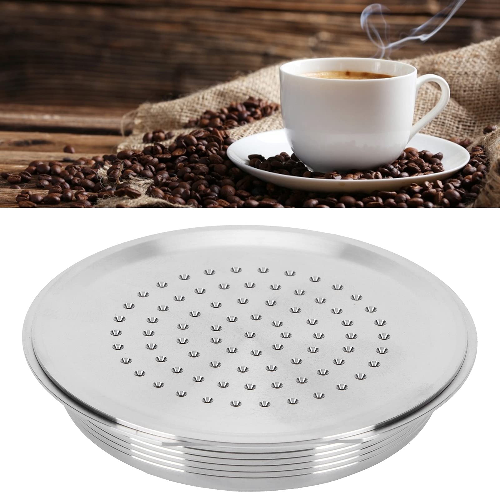 Stainless Steel Reusable Coffee Capsule & Pod Holder Filter Set with Spoon - Compatible with Senseo HD7801 - Eco-Friendly & Durable for Home Brewing, Office Use, and Camping Coffee Making