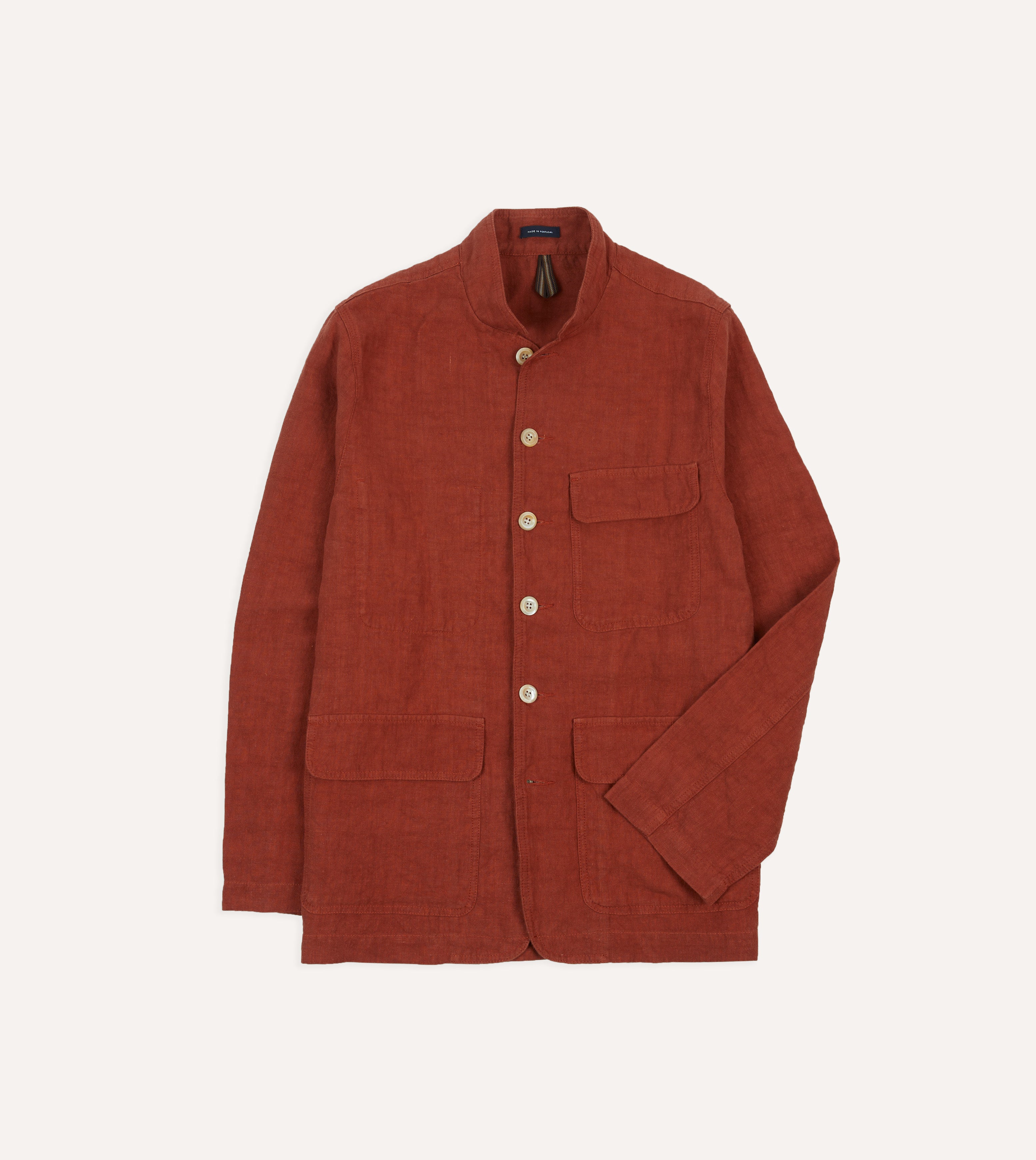 Rust Linen Forestiere Jacket - Lightweight Breathable Linen Coat for Women | Casual Spring & Fall Outerwear | Perfect for Outdoor Adventures & City Strolls