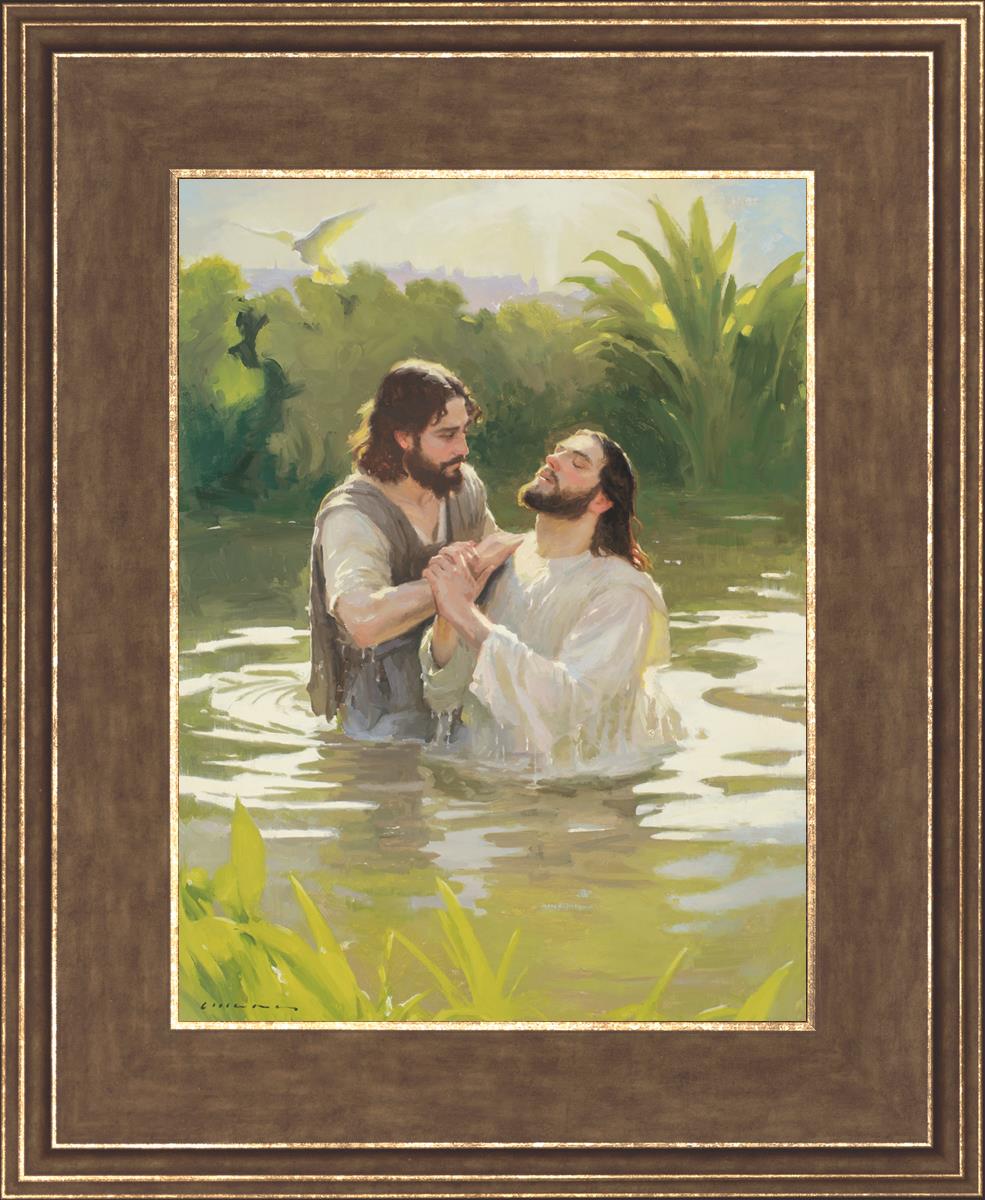 Baptism of The Savior - Religious Christian Wall Art for Home & Church Decor - Perfect for Baptism Ceremonies & Spiritual Inspiration