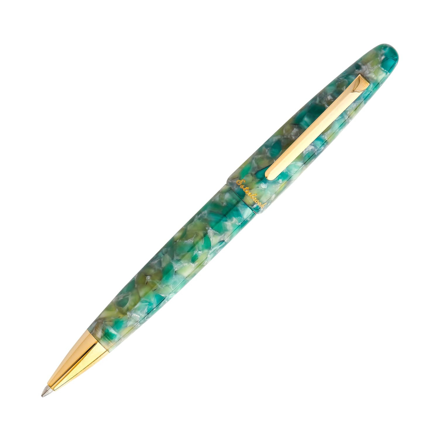 Esterbrook Estie Ballpoint Pen - Premium Sea Glass Blue Retractable Pen for Smooth Writing | Perfect Gift for Professionals, Students & Office Use