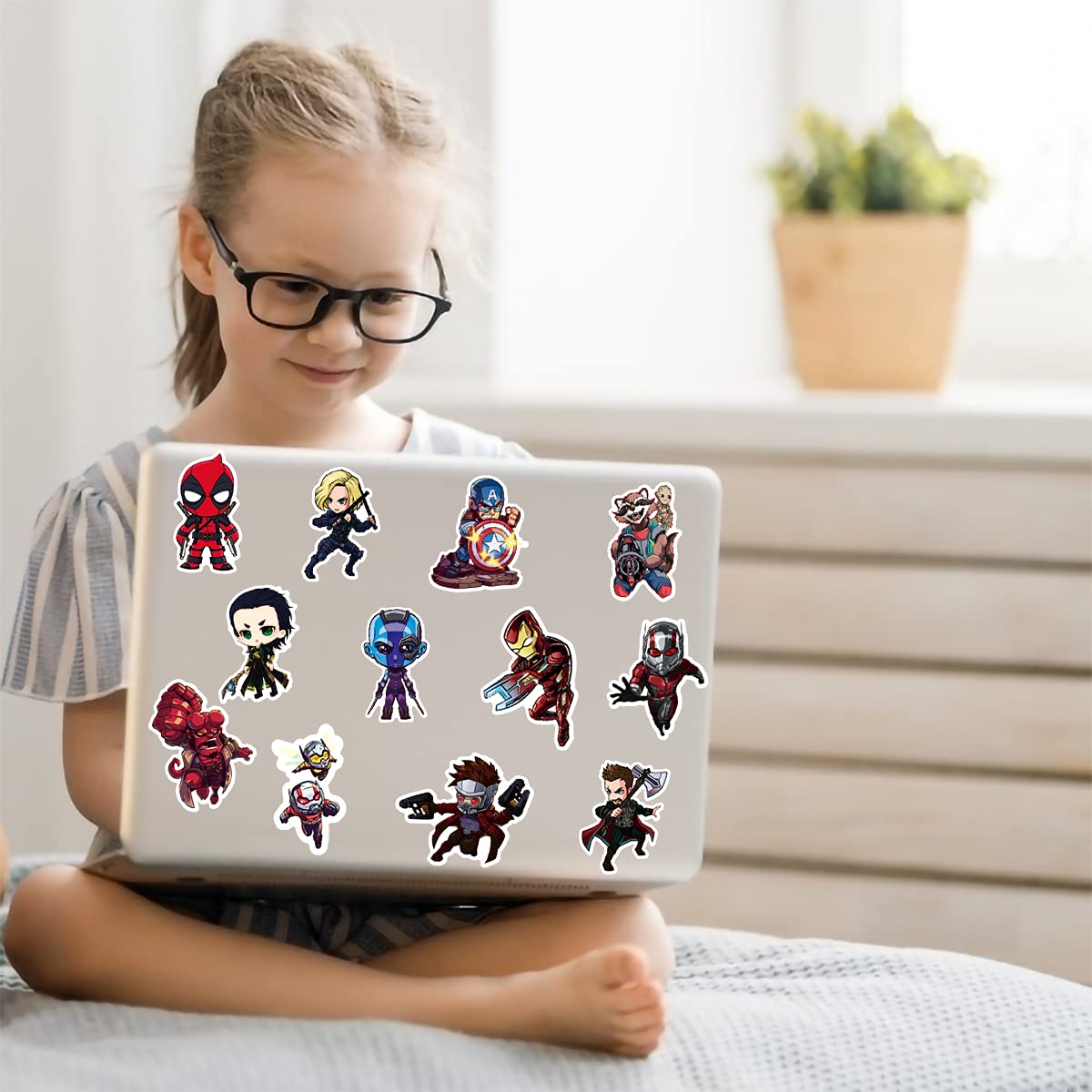 100Pcs Superhero Stickers for Teens - Avengers Decals, Waterproof Vinyl Stickers for Laptop, Water Bottle, Car, Cup, Computer, Guitar, Skateboard, Luggage, Bike - Perfect Gift for Kids & Teens - Great for School Supplies, DIY Crafts, and Room Decor