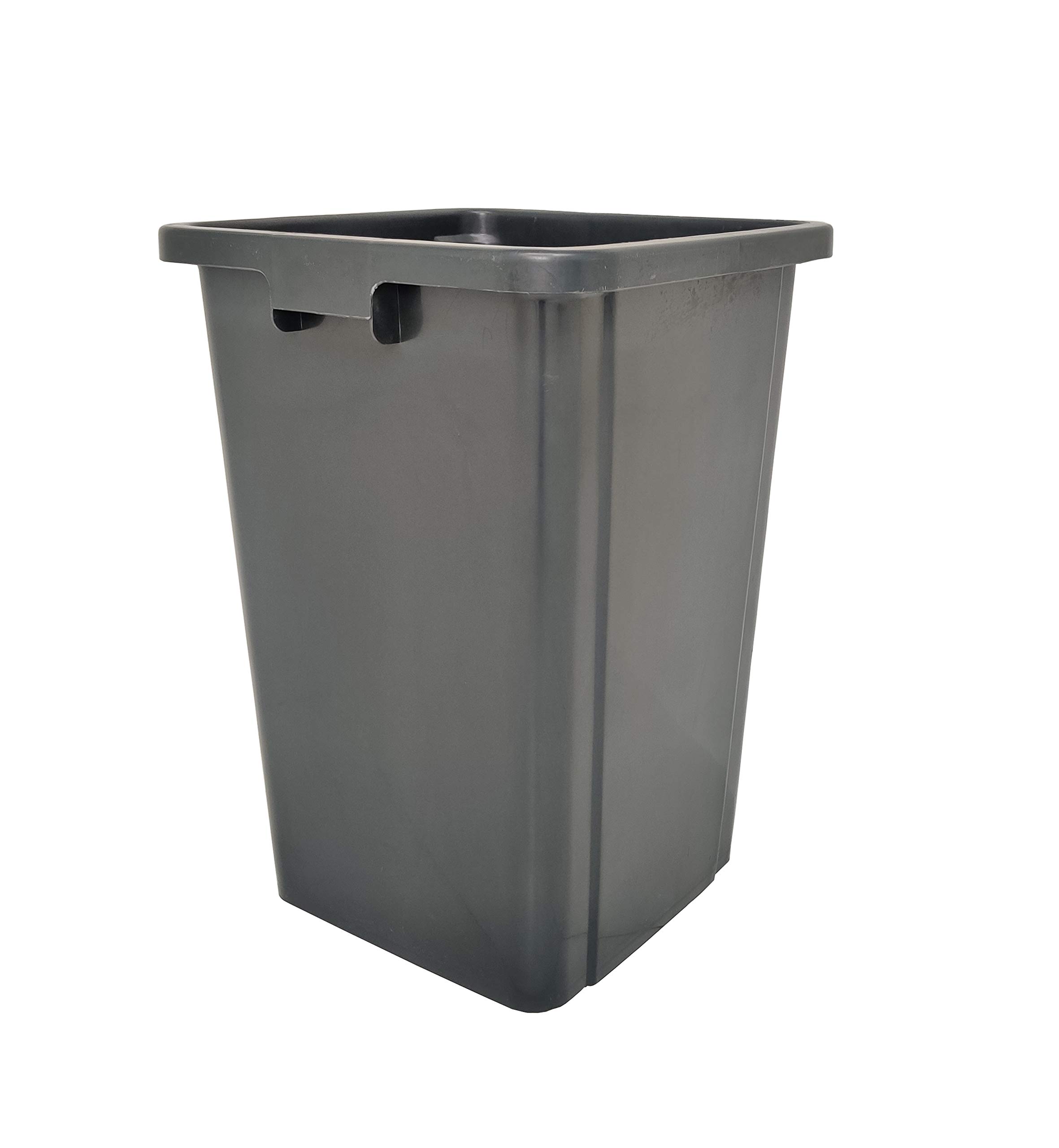 FixtureDisplays® 26 Gallon Heavy Duty Square Trash Can - 19.3x19.3x26 Inch Grey Garbage Bin with Lid, Durable Waste Container for Kitchen, Office, Restaurant & Outdoor Use (SKU 15052-2D)