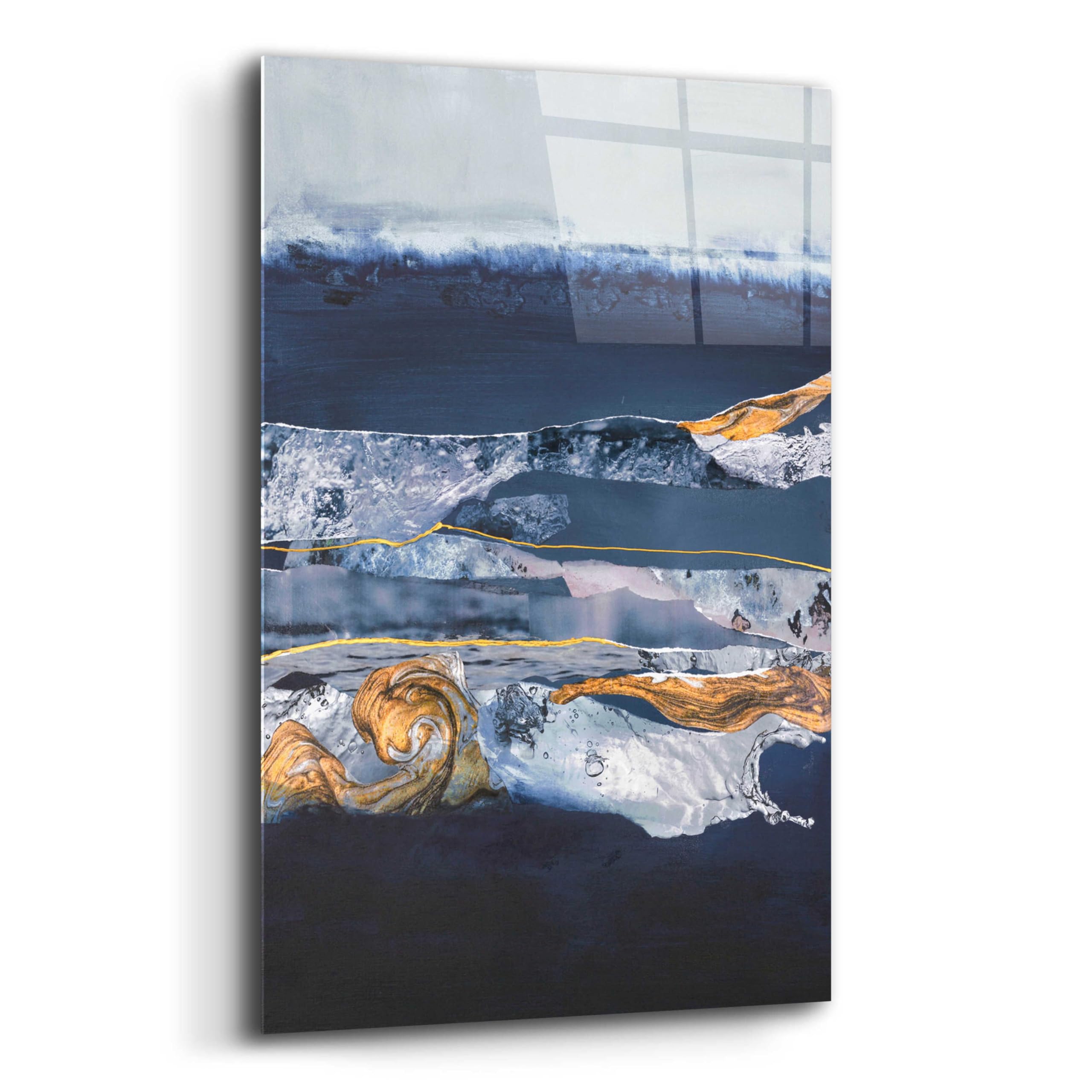 Epic 'Element Water' Acrylic Glass Wall Art by Design Fabrikken - 16x24 Inches Modern Home Decor for Living Room, Bedroom & Office