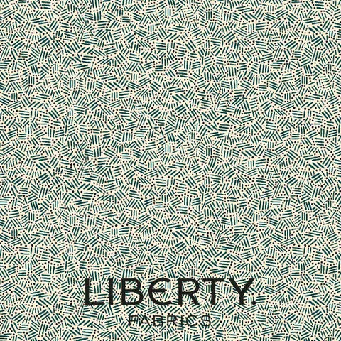 Liberty Fabrics Arthurs Garden 2 Floral Cotton Fabric - Dots and Dashes Design for Quilting, Dressmaking & Home Decor (01667316A)