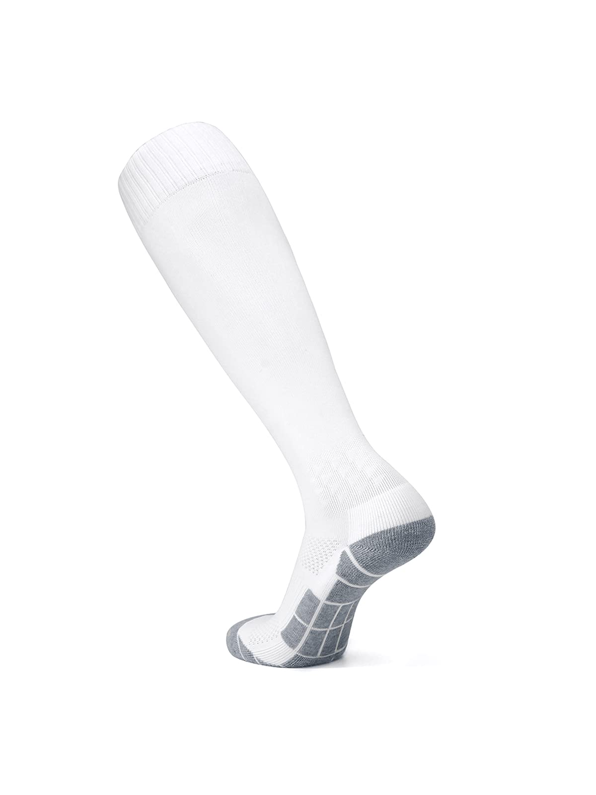 Century Star Soccer Socks for Men & Youth - Team Sport Knee High Football Socks, Softball Socks for Kids (1 Pair, White, Large) - Perfect for Soccer Matches, Training & School Sports