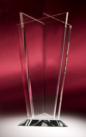 J. Charles Crystalworks 330 Trio Vase Large - Elegant Handcrafted Glass Vase Set for Home Decor, Wedding Centerpieces & Luxury Gift Giving