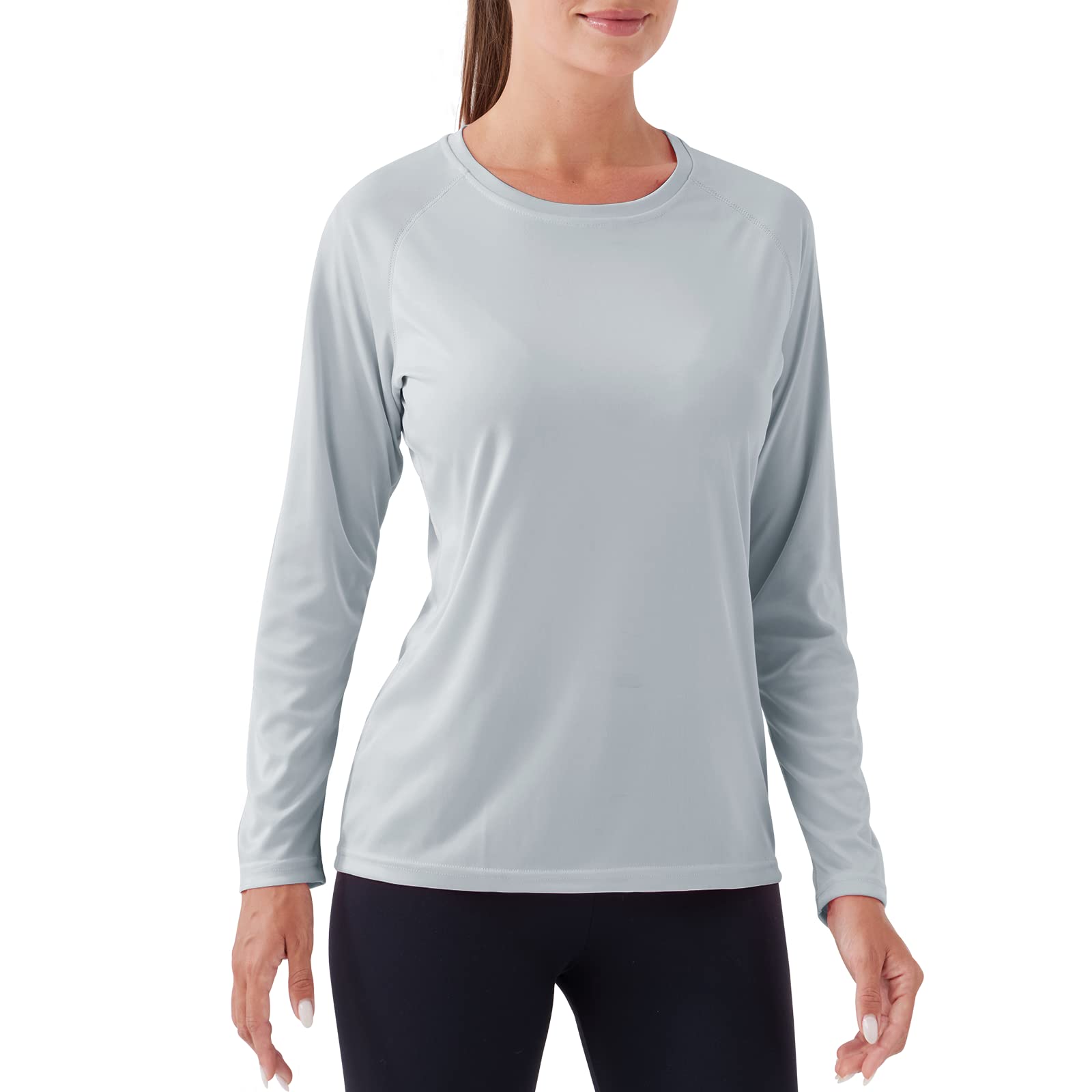NAVISKIN Women's UPF 50+ Sun Protection Long Sleeve Rash Guard Shirt - Quick Dry Lightweight Hiking & Outdoor Activewear for Beach, Swimming, Yoga, and Running
