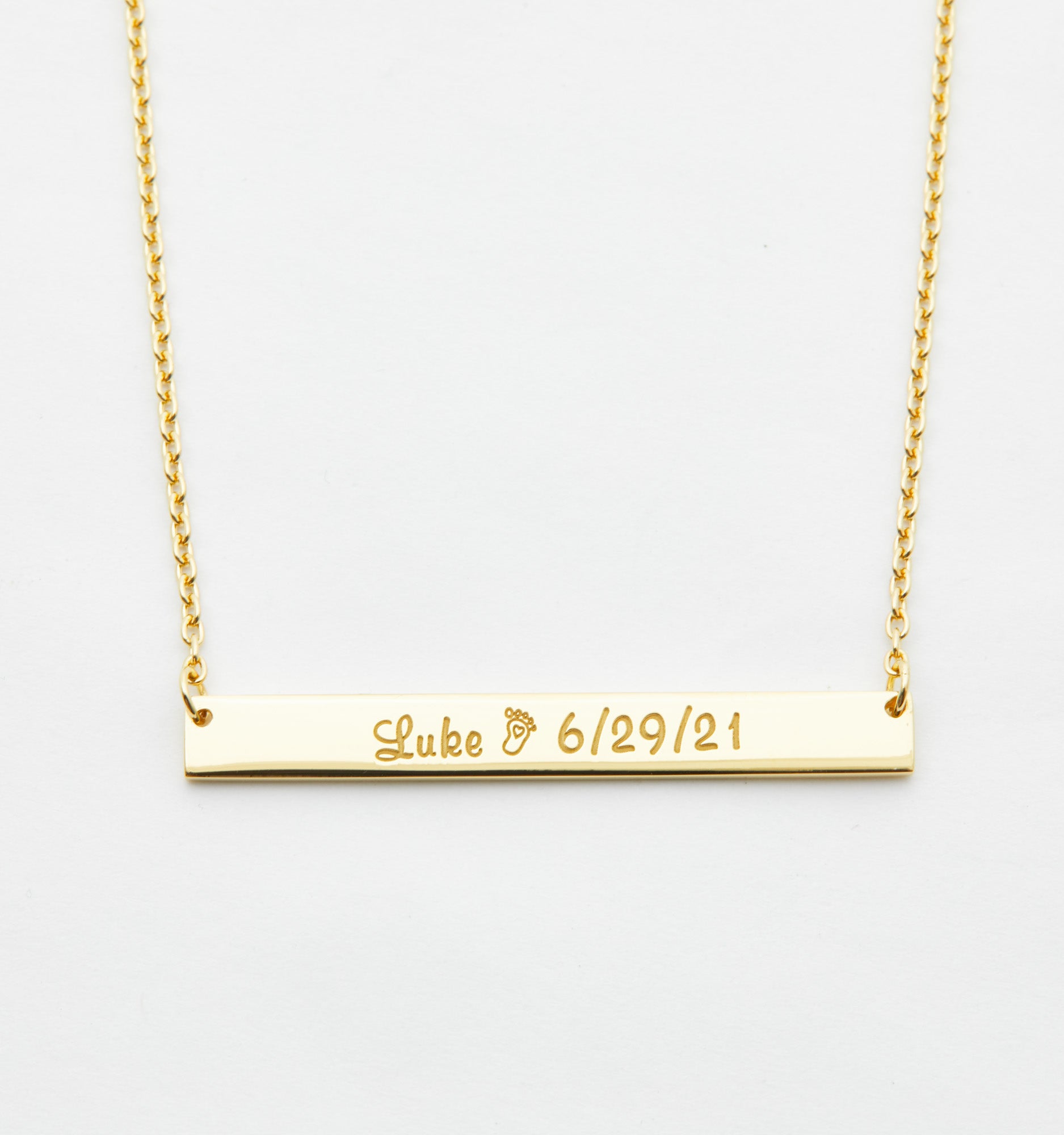Large Bar Necklace for Women - Minimalist Gold Pendant Layering Chain Jewelry - Perfect for Everyday Wear, Office & Special Occasions