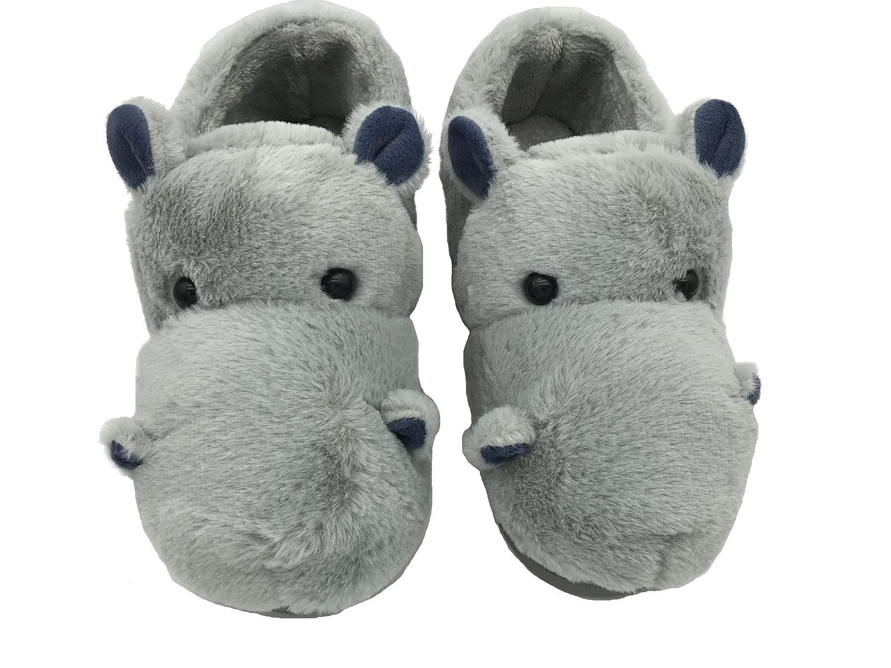 **Hippo Slippers for Couples - Non-Slip Plush Cotton Animal House Slippers - Cozy Home Wear for Indoor, Lounge & Gift Giving**