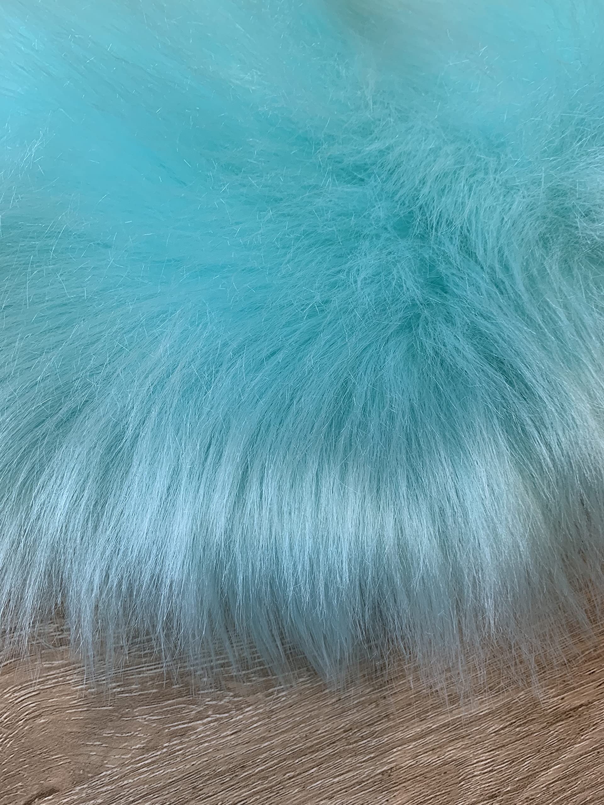 LAMBZY Faux Sheepskin Super Soft Hypoallergenic Silky Shag Rug - 3'x10' Blue Plush Fluffy Carpet for Living Room, Bedroom, Nursery, Sofa & Floor Decor - Cozy Home Accent for Winter Warmth & Pet-Friendly Comfort