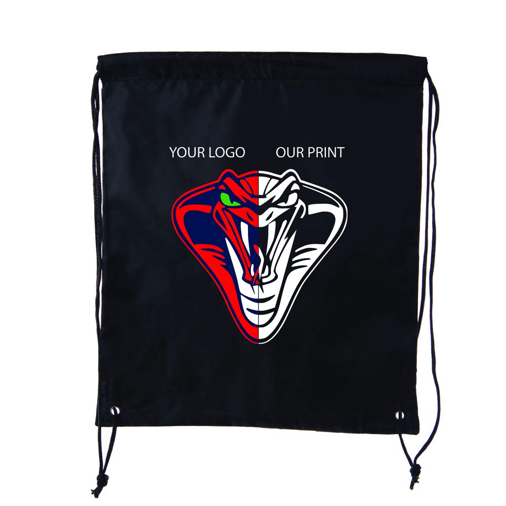 Custom Logo Drawstring Backpacks 100PK - Promotional Athletic Gold Backpacks for Sports, Events & Corporate Gifts | Mato & Hash CE2500