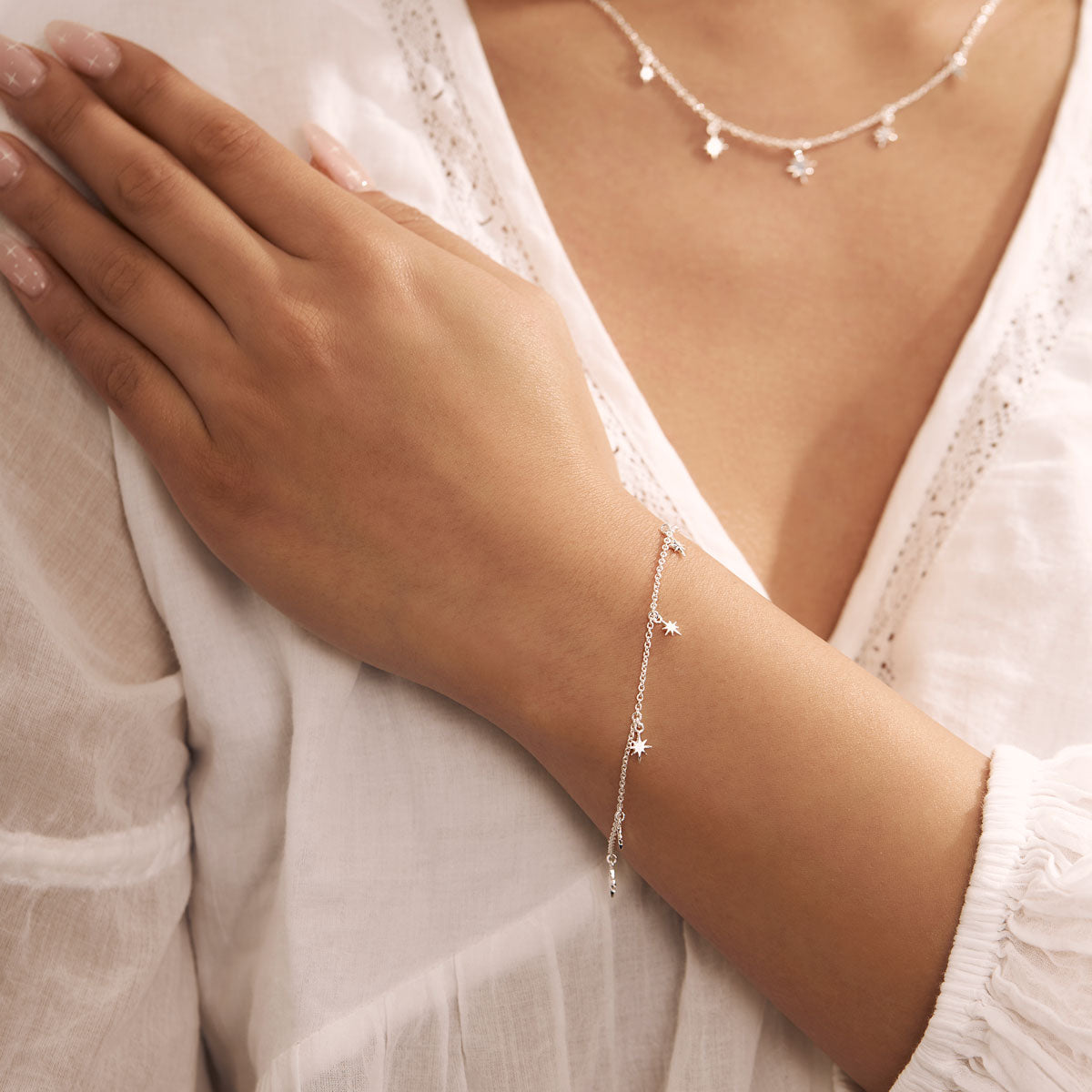 Celestial Drop Bracelet - Elegant Dainty Beaded Bracelet for Women, Adjustable Chain Link Jewelry Gift for Her - Perfect for Everyday Wear, Date Nights & Special Occasions