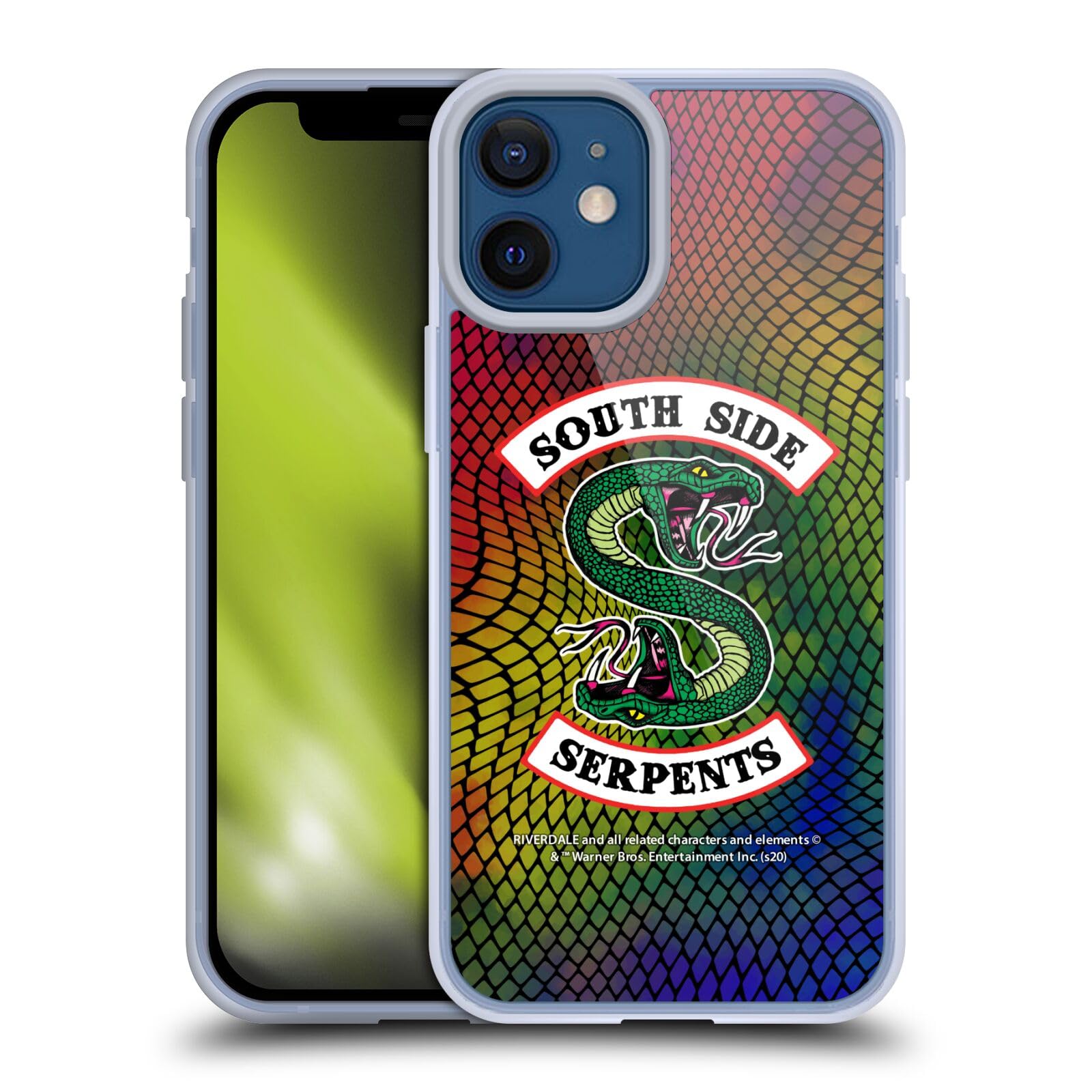 Head Case Designs Riverdale South Side Serpents Snake Skin Print Soft Gel iPhone 12 Mini Case - Officially Licensed, Durable Protection for Everyday Use