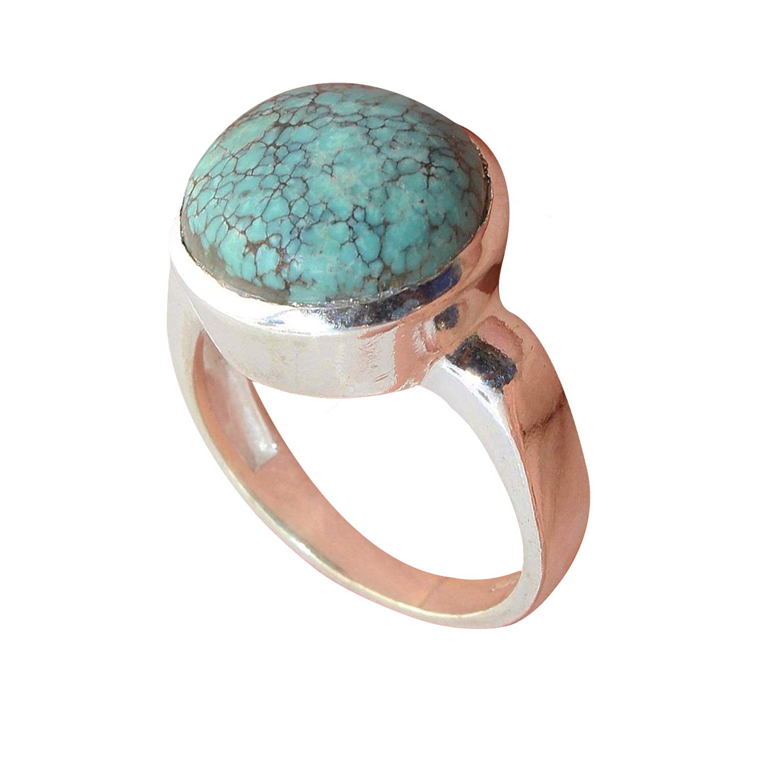 925 Sterling Silver Handmade Ring with Natural Turquoise Matrix Gemstone - Elegant Mother's Day Gift, Anniversary Present, or Everyday Fashion Jewelry for Women