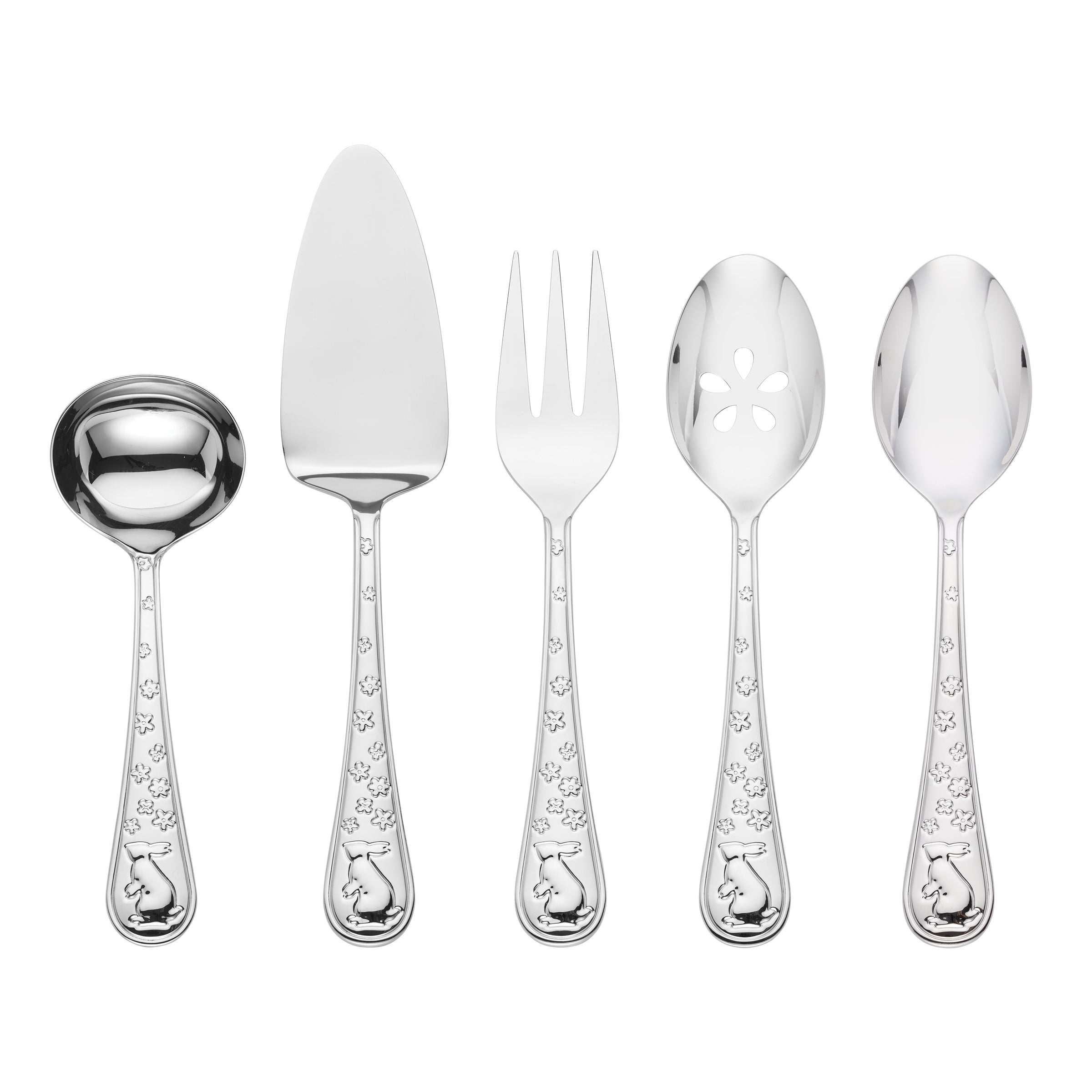 Bunny Hop 5-Piece Hostess Set - Elegant Dinnerware for Easter Brunch & Spring Tea Parties | Perfect for Entertaining Guests