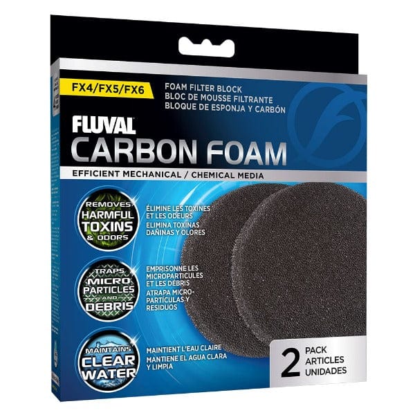 Fluval FX4 FX5 FX6 Carbon Impregnated Foam Filter Pads - High Performance Aquarium Filter Media for Freshwater & Saltwater Tanks - Perfect for Crystal Clear Water & Optimal Fish Health