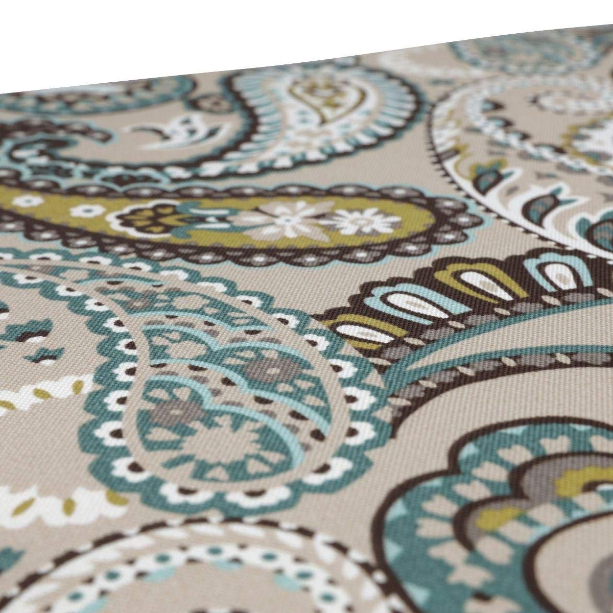 Pillow Perfect Paisley Indoor Outdoor Chaise Lounge Cushion with Ties - 72.5