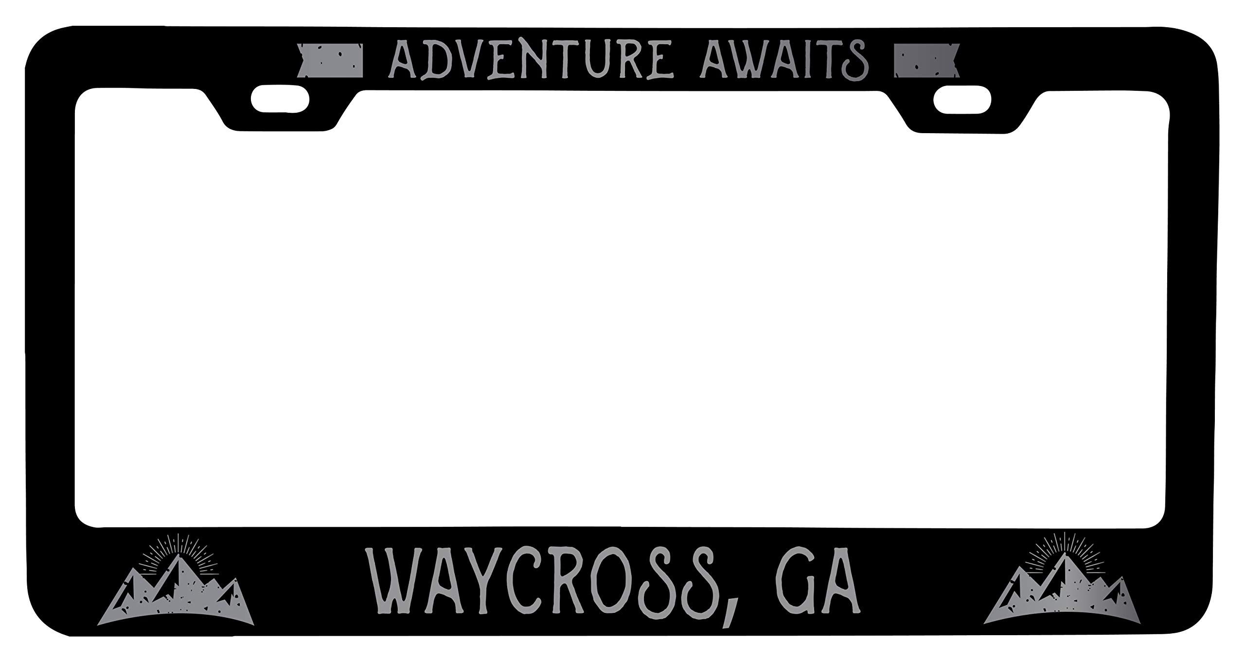 Custom Laser Etched Black Metal License Plate Frame - Personalized Vanity Plate Cover for Cars & Trucks - Durable Auto Accessory for Men & Women - Perfect for Gifts, Car Shows, and Customization