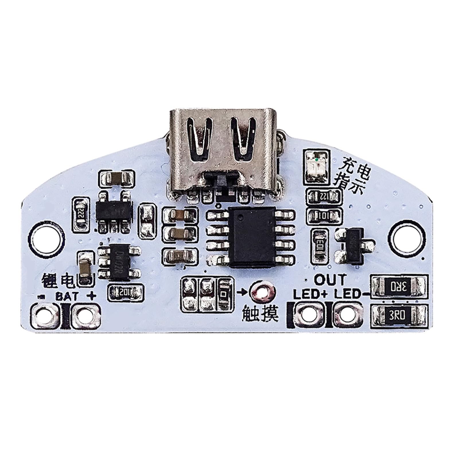 USB-C Touch Dimming Night Light - 3-Level Brightness Adjustable LED Table Lamp Circuit Board for Bedroom, Nursery, Office Desk Decor