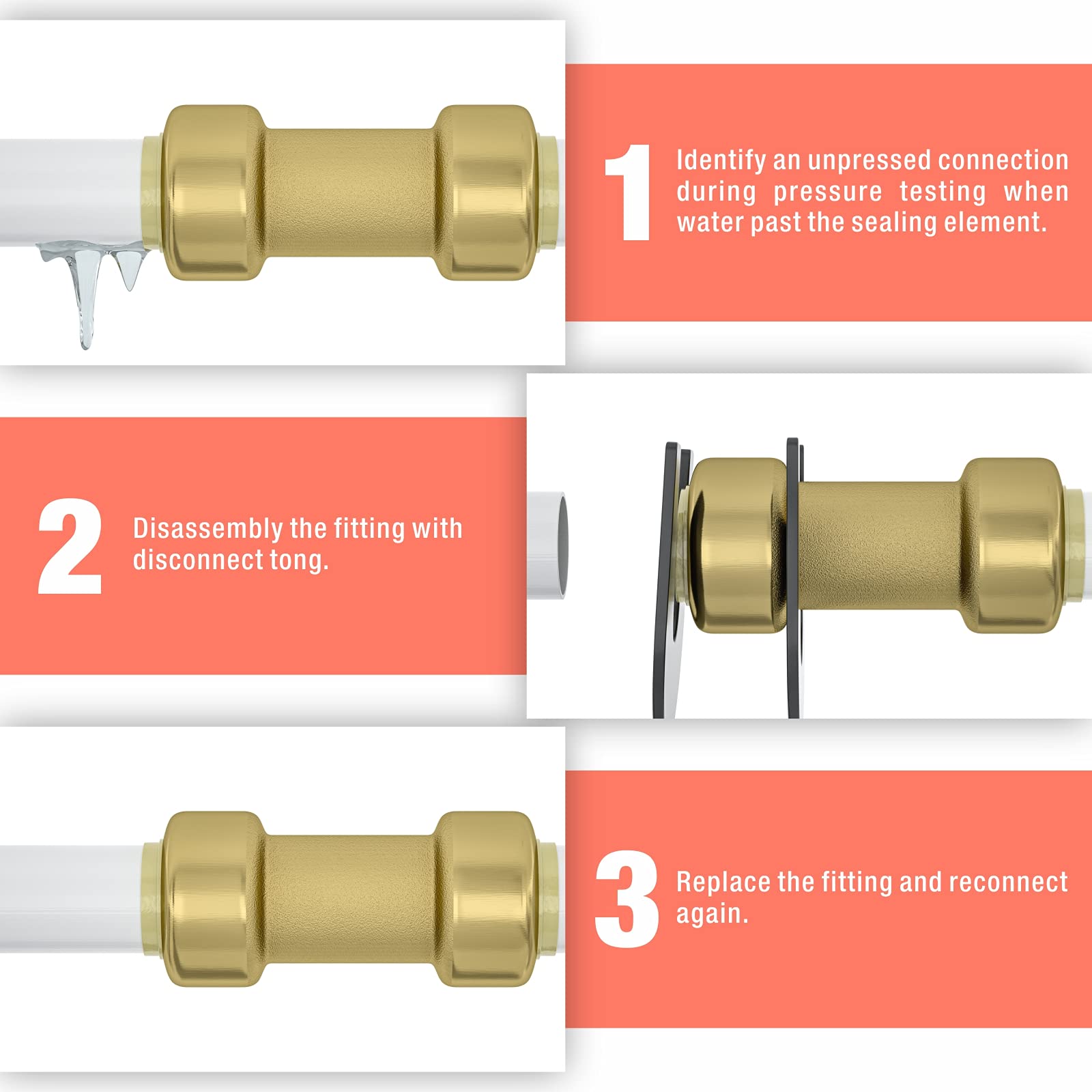 iCrimp Disconnect Tool and Deburring Gauge Tool Kit for Push-to-Connect Fittings - Perfect for Plumbing, HVAC, and Automotive Applications