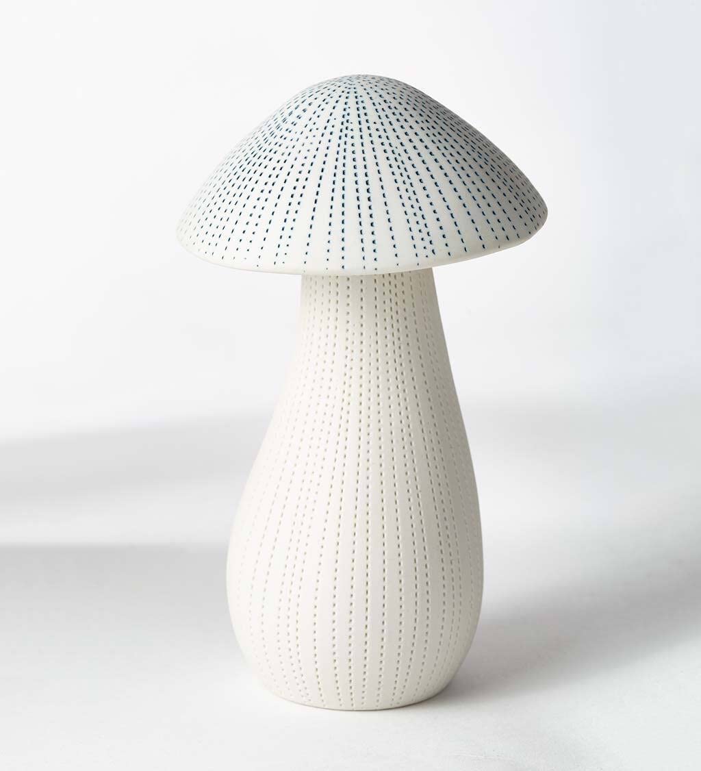 VivaTerra Handcrafted Ceramic Mushroom Essential Oil Diffuser - Aromatherapy Home Decor for Bathroom, Entryway, Kitchen, Bedroom & Office - Large Ceramic Reed Diffuser with Natural Rattan Sticks (Perfect for Relaxation, Spa Nights & Home Fragrance)