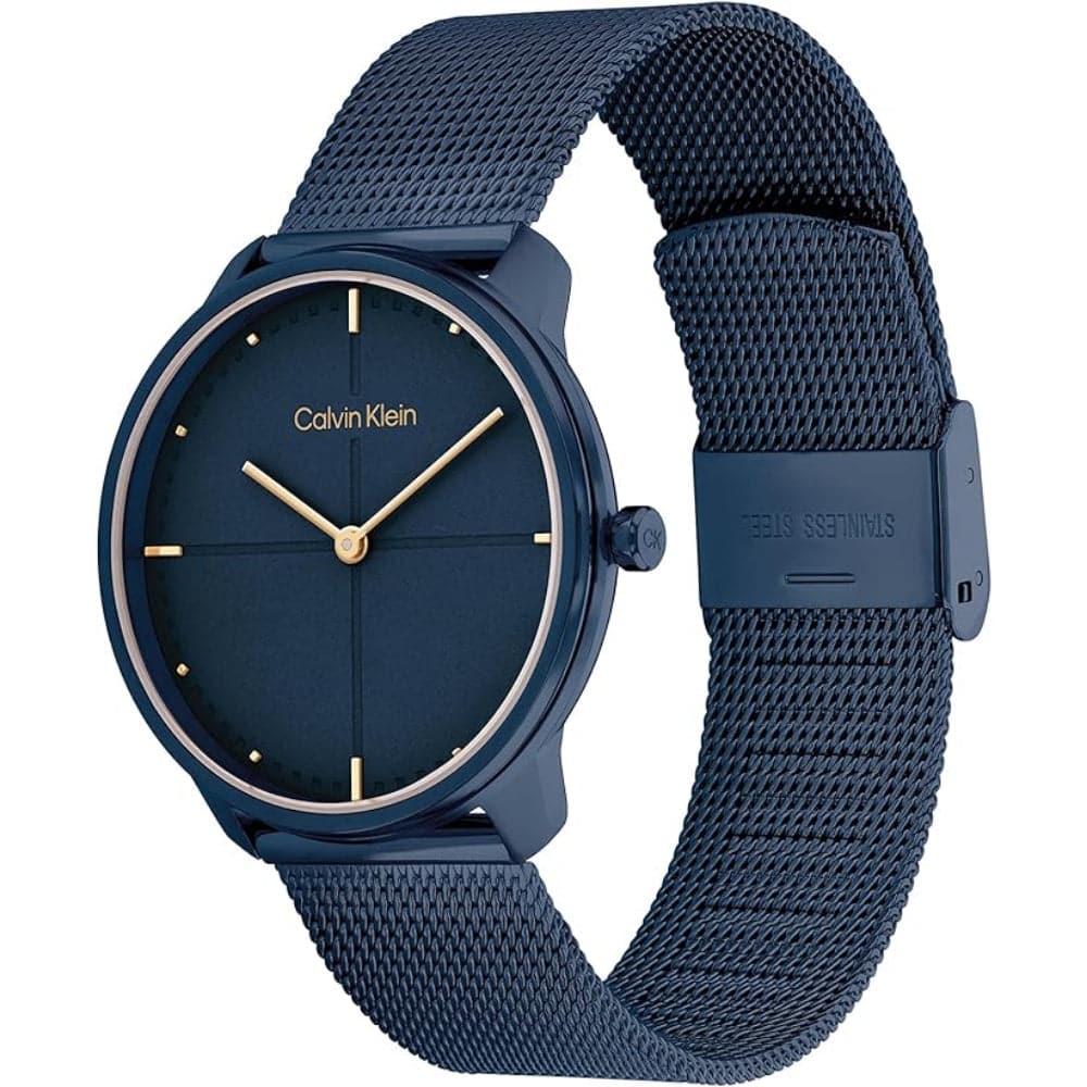 Calvin Klein Women's Watch with Blue Dial & Milanese Strap - Model 25200160 | Elegant Fashion Accessory for Everyday Wear, Office & Special Occasions