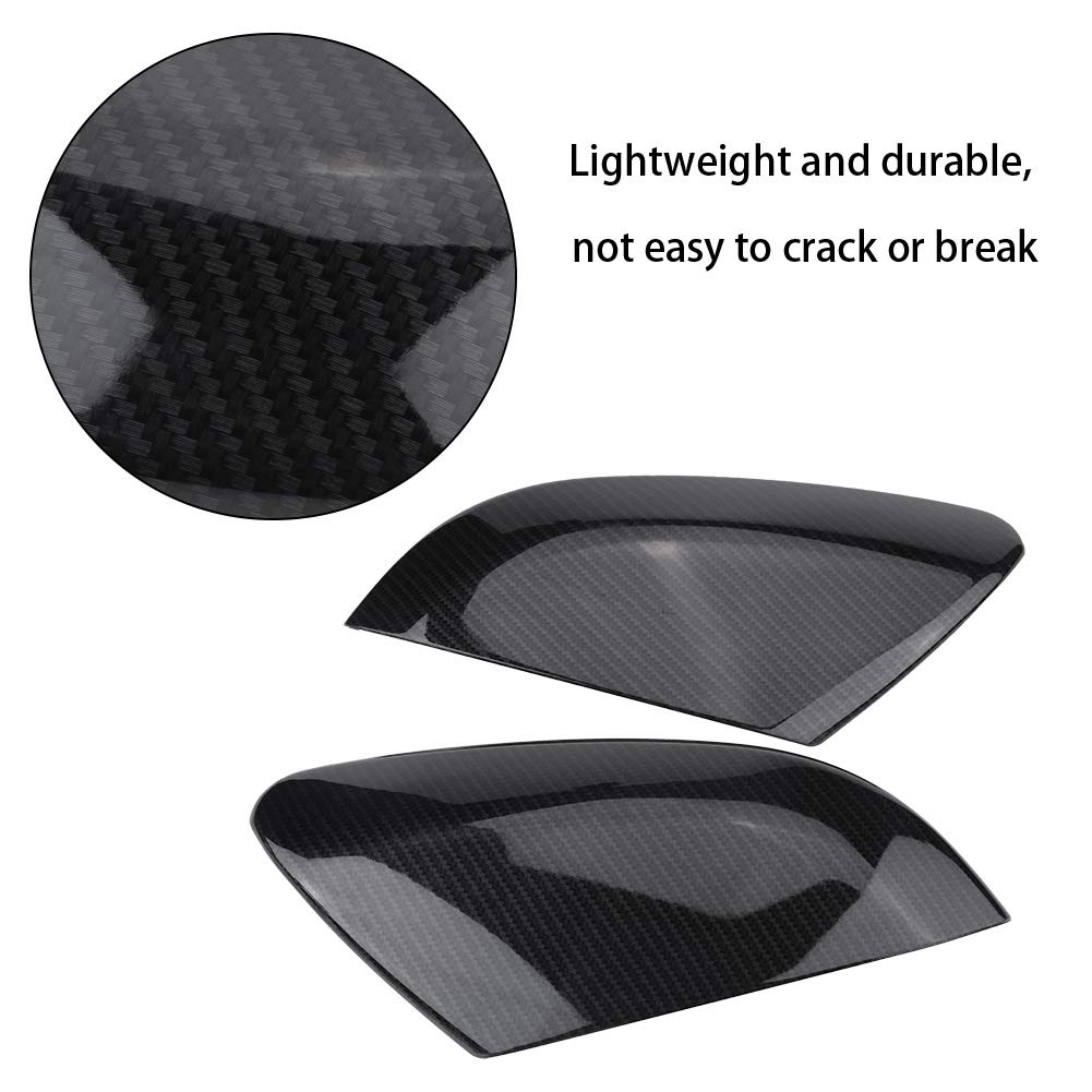 Carbon Fiber Mirror Caps for Honda Civic 2016-2019 - Black Rearview Mirror Cover Set (2PCS) - Compatible with Sedan, Coupe & Hatchback Models - Enhance Style & Protection for Daily Driving & Car Shows