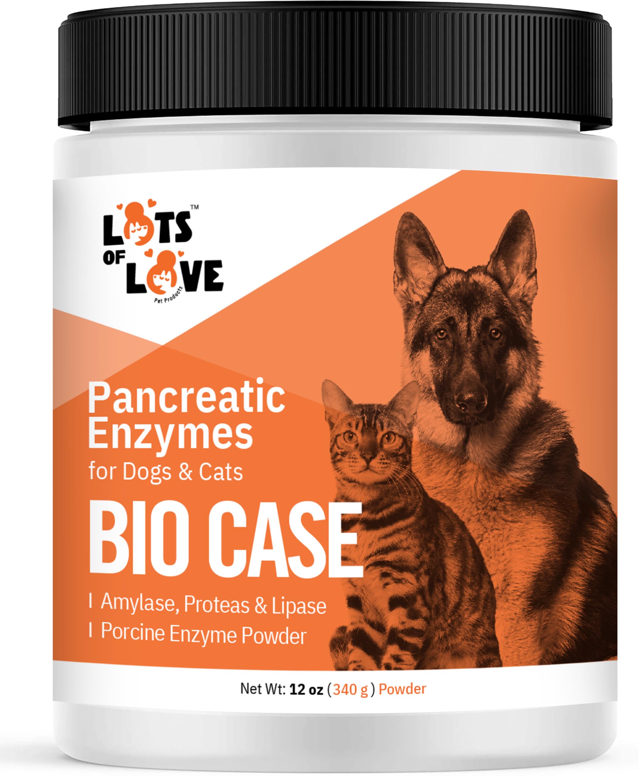 Bio Case Pancreatic Enzyme Powder for Dogs & Cats - 12 Oz Digestive Support Supplement | Formerly Thomas Labs BioCase | Supports Healthy Digestion for Pets with Pancreatic Issues