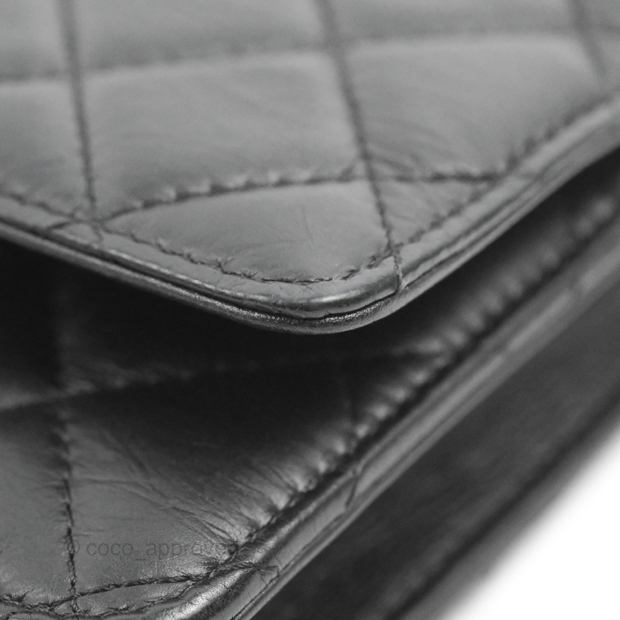 Chanel Quilted Tassel Wallet On Chain WOC Black Aged Calfskin Leather Crossbody Bag for Women | Evening Out & Date Night Essential