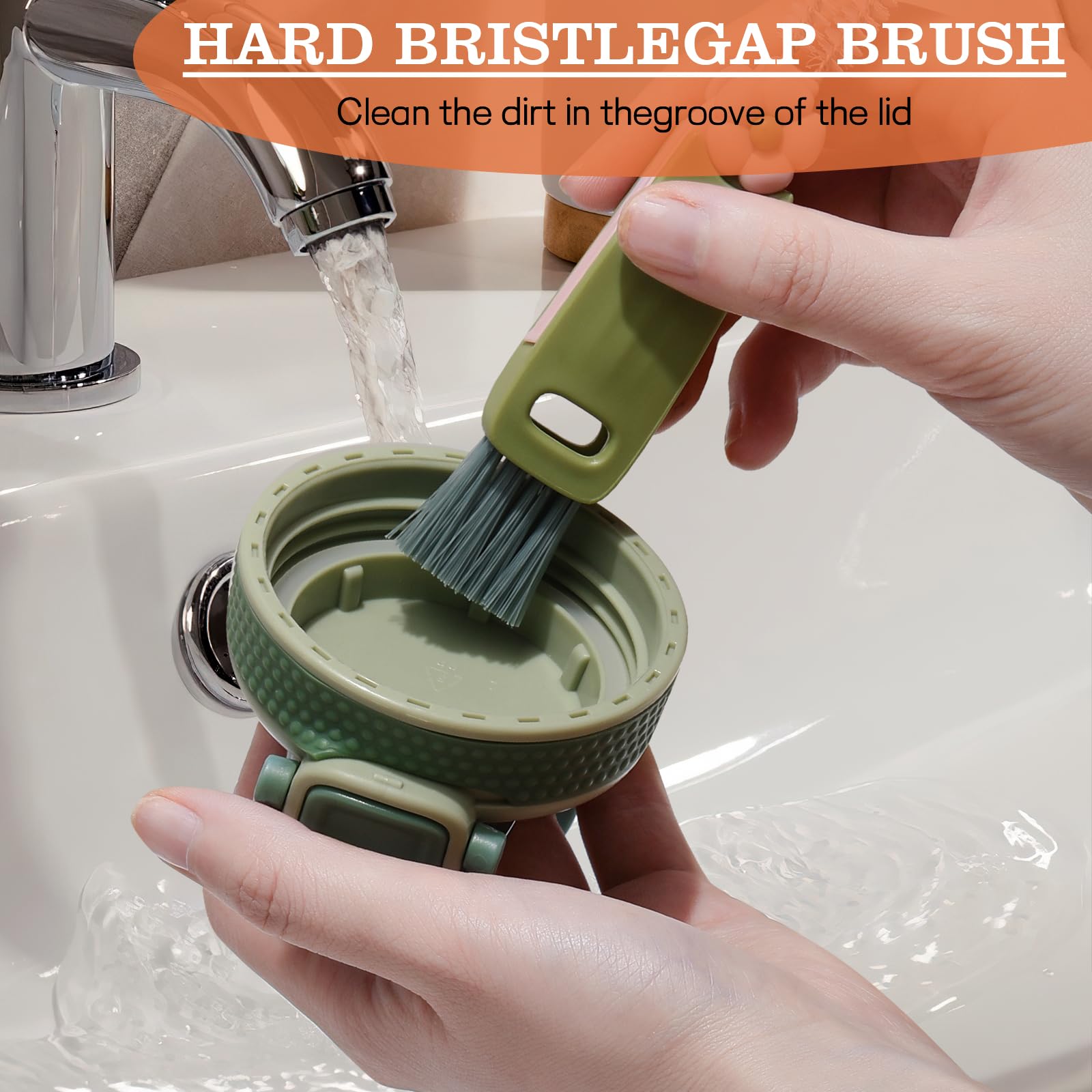 3-in-1 Cup Cleaning Brush Set - Bottle & Gap Cleaner for Home Kitchen (3 Pack)