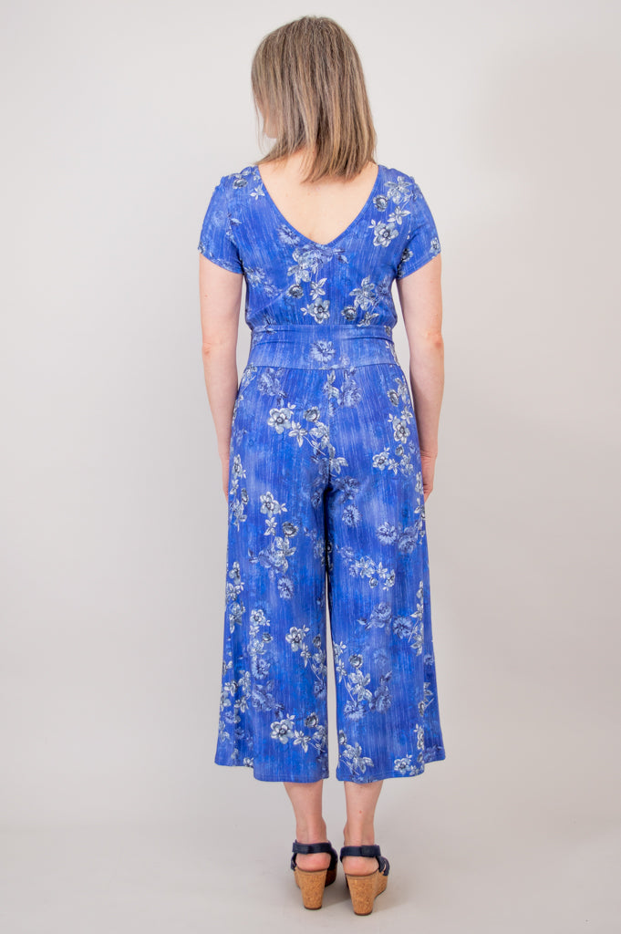 Julie Jumpsuit for Women - Soft Blue Bamboo Fabric - Comfortable & Stylish Romper for Casual Wear, Summer Outfits, and Beach Vacations