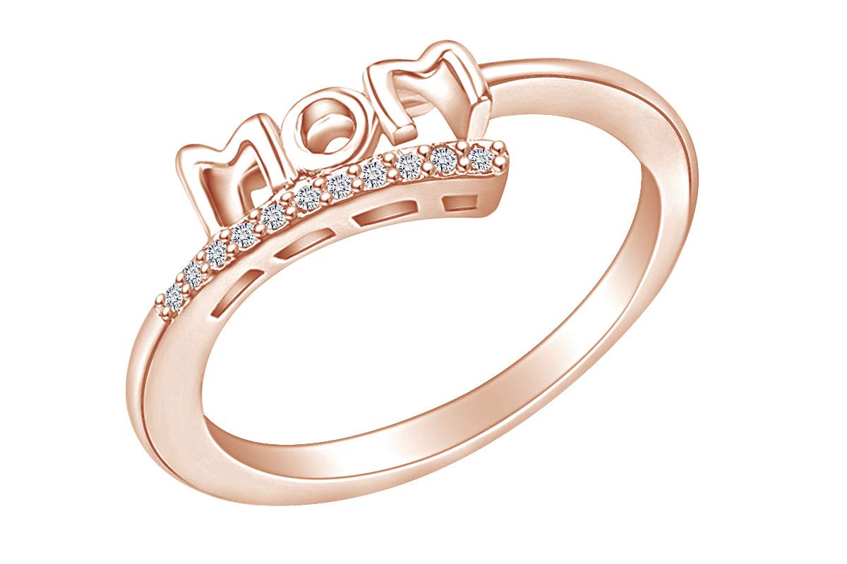 Affordable 14k Gold Over Sterling Silver Promise Ring for Mom - White Cubic Zirconia Jewelry Gift for Women | Perfect for Mother's Day, Anniversary & Special Occasions