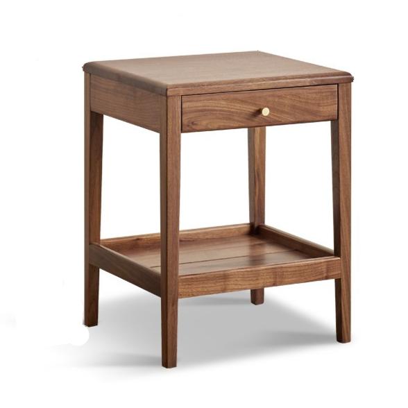 14.9x13.3x19.6 inch / 38x34x50 cm / Rich Dark Walnut Color / Nightstand