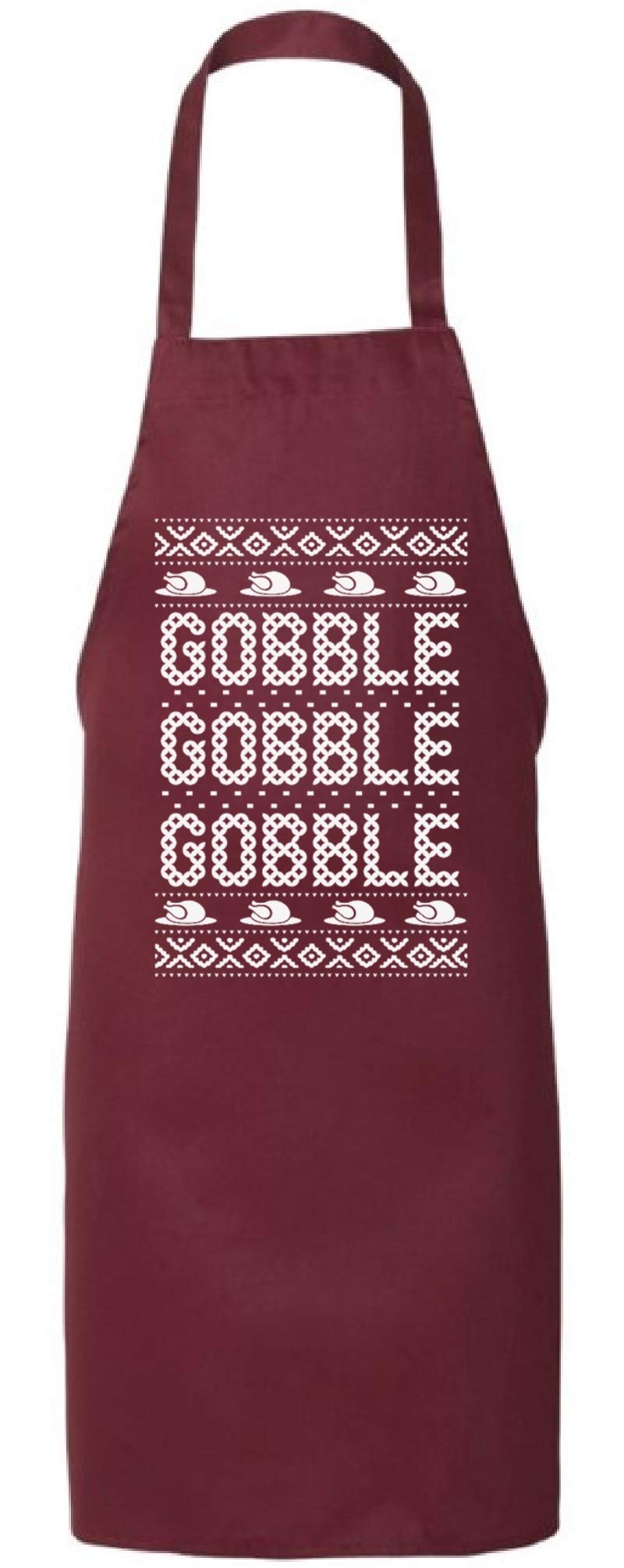 Funny Thanksgiving Apron for Women & Men - Gobble Gobble Turkey Design Kitchen Apron for Cooking, Baking & Holiday Hosting