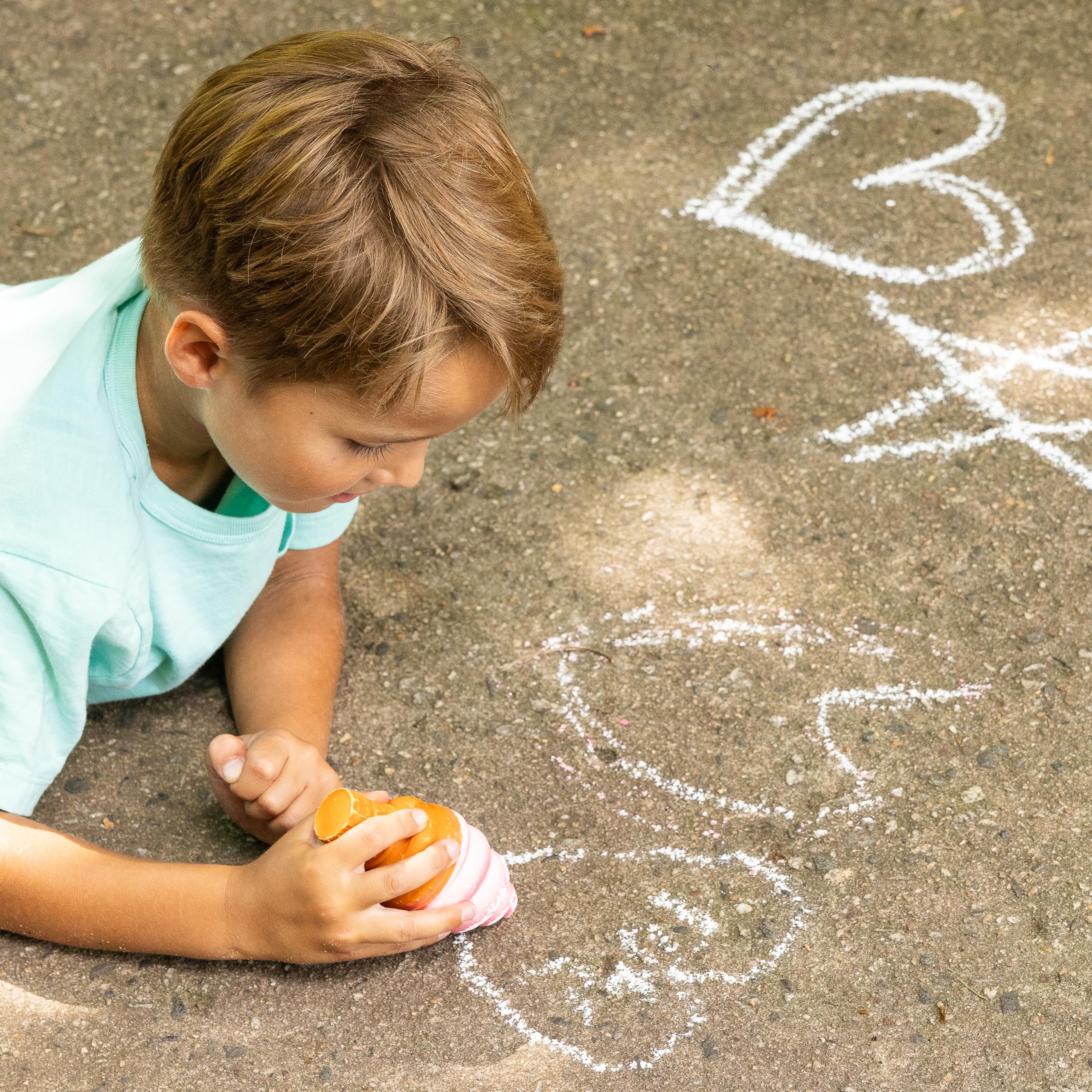 Sunny Days Jumbo Sidewalk Chalk Set - 3 Piece Washable & Non-Toxic Ice Cream Chalk for Kids Ages 3+ | Outdoor Art, Birthday Gifts & Summer Activities