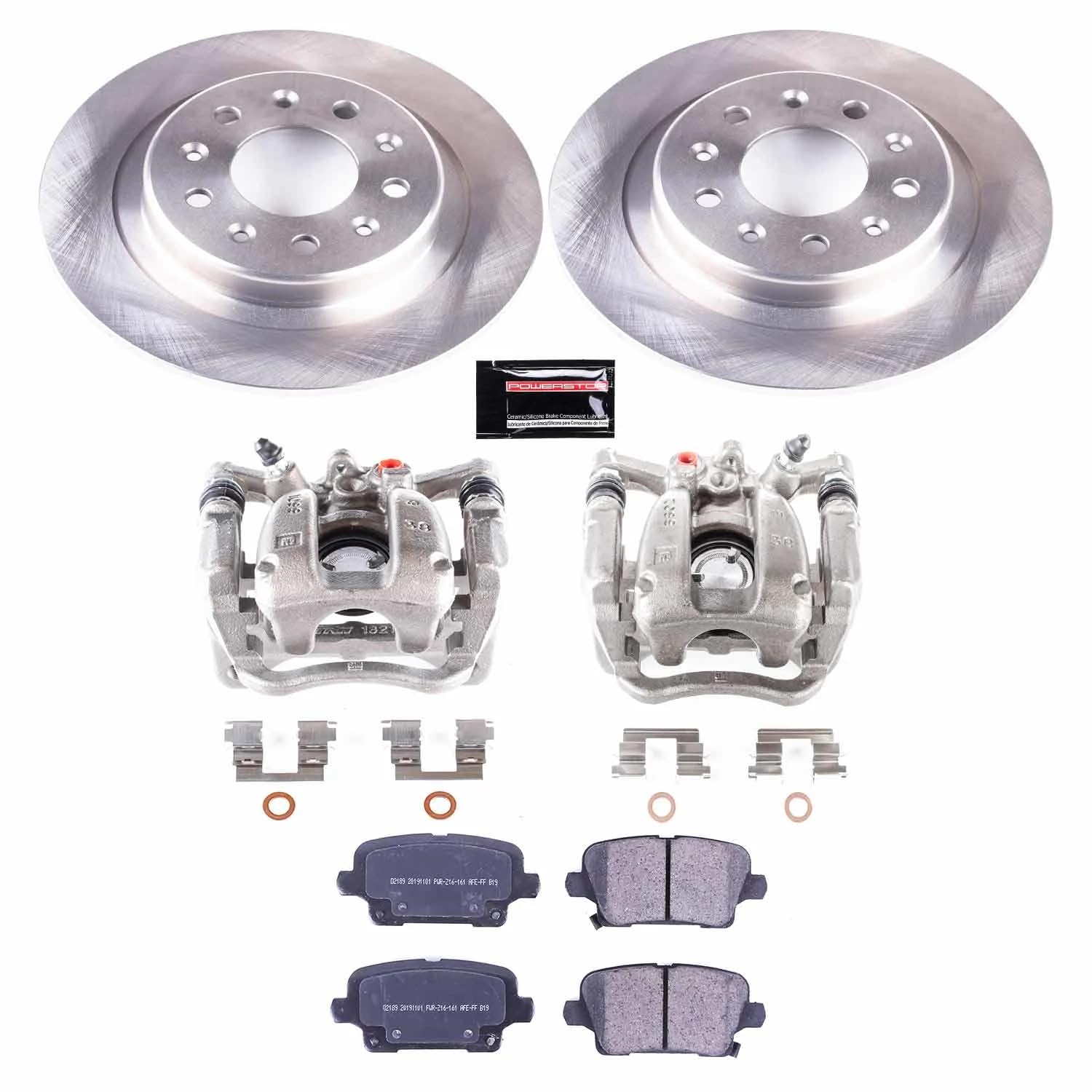 Power Stop KCOE8677 Rear Brake Caliper Kit - Brake Rotors, Pads & Calipers for 2019-2020 Buick Regal Sportback | Complete Brake System Replacement | Perfect for Daily Commuting & Highway Driving