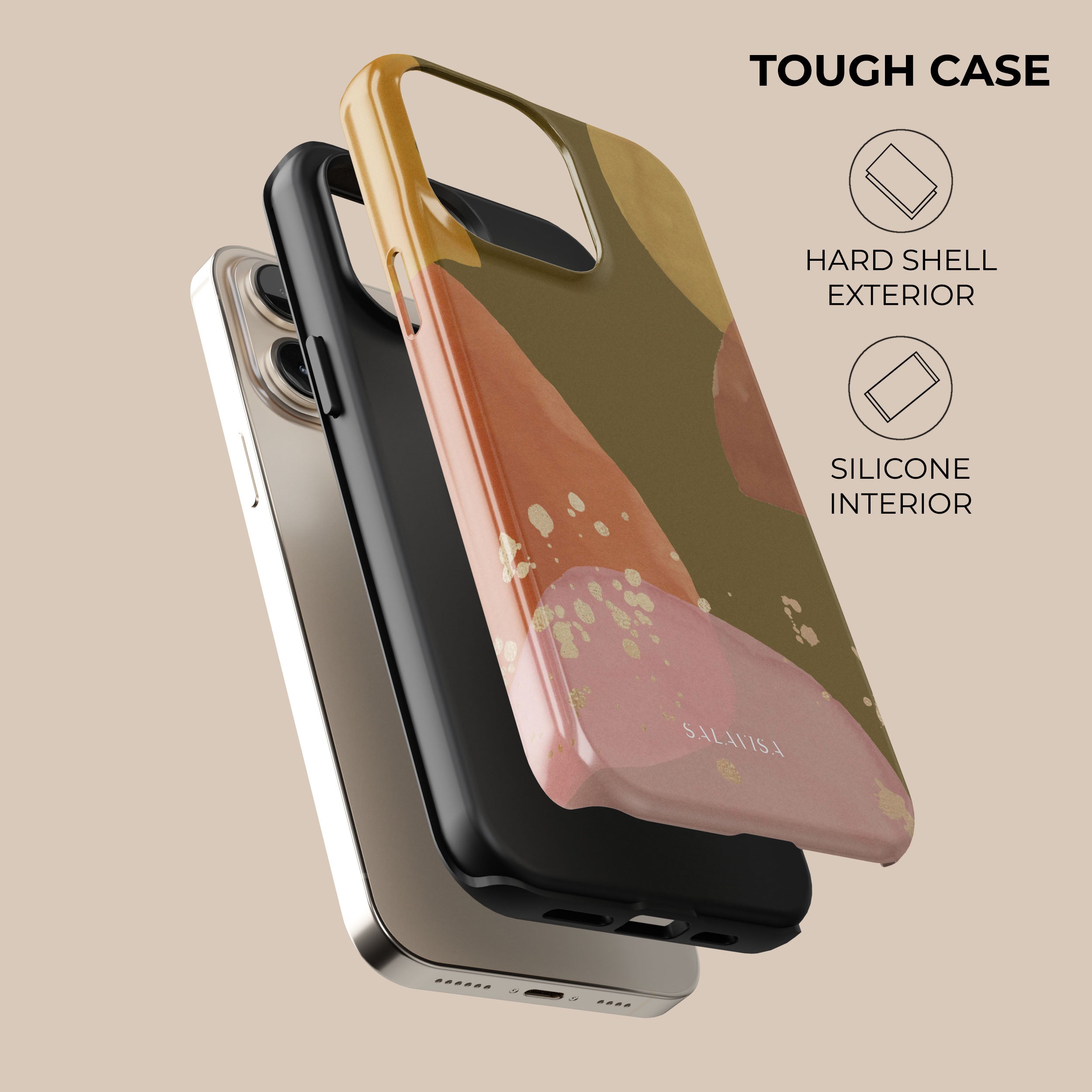 Olive Zen Watercolor Phone Case - Artistic Floral Design, Slim Protective Cover for iPhone & Samsung - Perfect for Everyday Use, Travel & Gifting