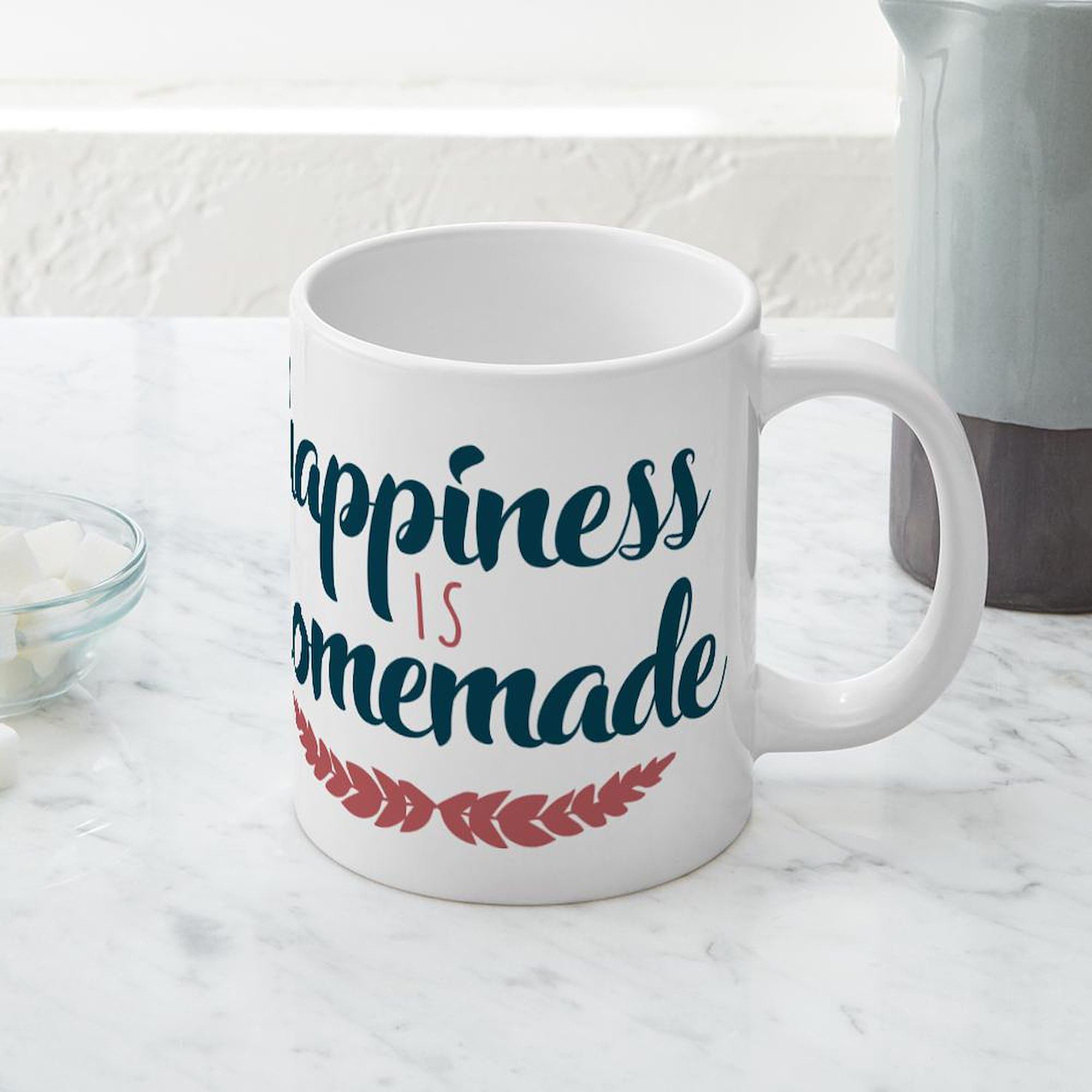 Happiness Is Homemade 20oz Ceramic Coffee Mega Mug - Large Insulated Tea Cup for Home, Office & Gifts - Perfect for Coffee, Tea & Hot Beverages