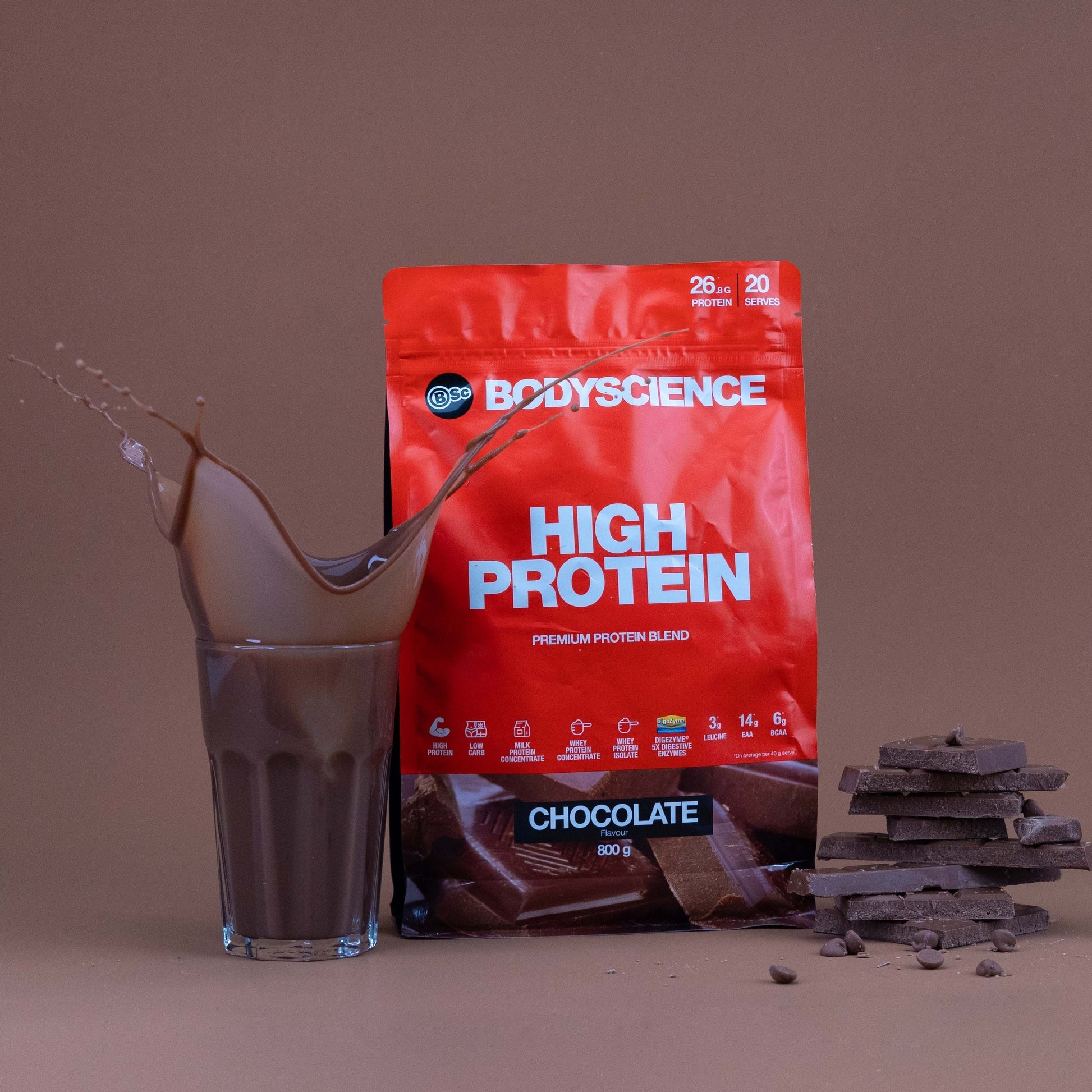 Body Science High Protein Powder 800g - Premium Whey Protein for Muscle Recovery & Weight Management | Ideal for Post-Workout & Fitness Enthusiasts