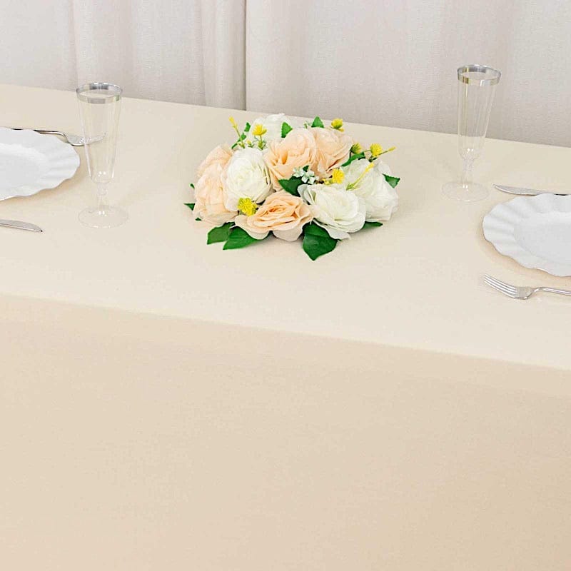 4 ft Rectangular Fitted Spandex Tablecloth - Stretchable Washable Table Cover for Parties, Weddings & Events - Perfect for Banquet, Dining & Home Decor