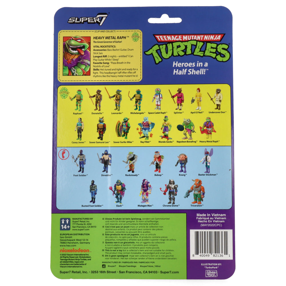 TMNT Heavy Metal Raph Action Figure - Teenage Mutant Ninja Turtles Collectible Toy for Fans & Display