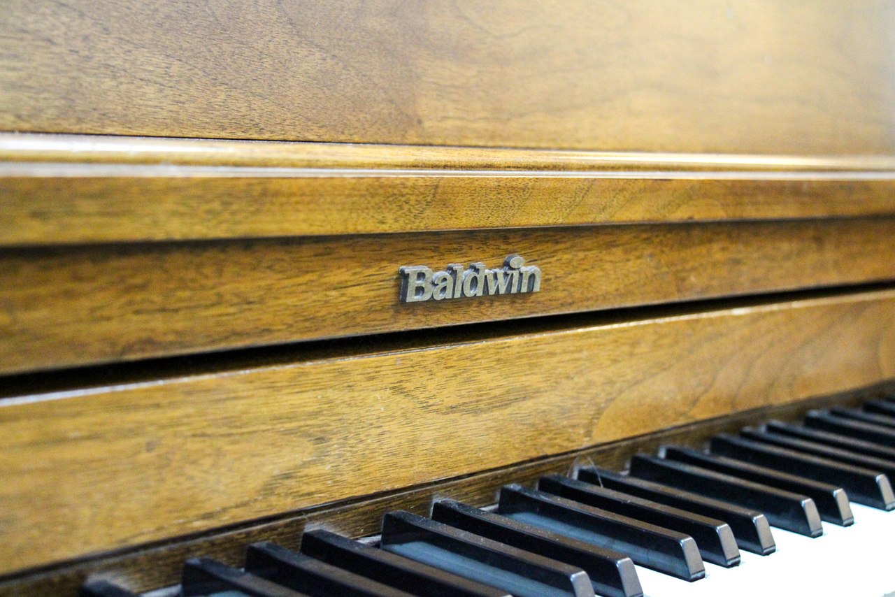 Baldwin 243 Upright Piano in Dark Walnut Finish - Perfect for Home, Studio & Conservatory Use
