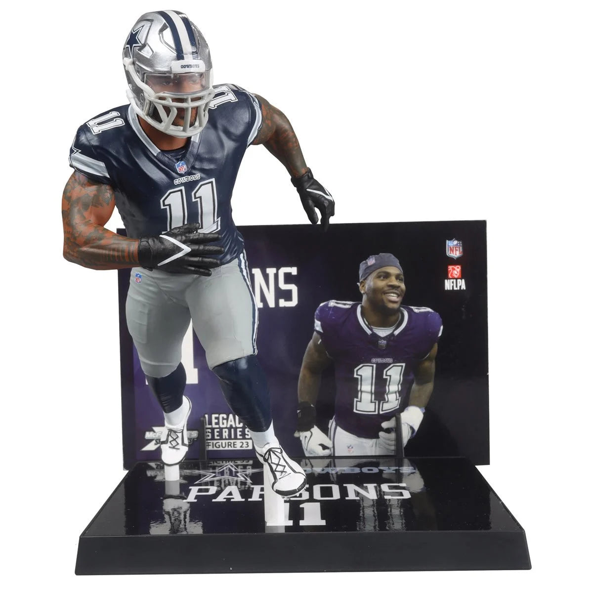 Micah Parsons Navy Jersey Dallas Cowboys NFL SportsPicks 2024 Posed Action Figure - Perfect for Game Day Decor, Sports Memorabilia Collection & Cowboys Fan Gifts