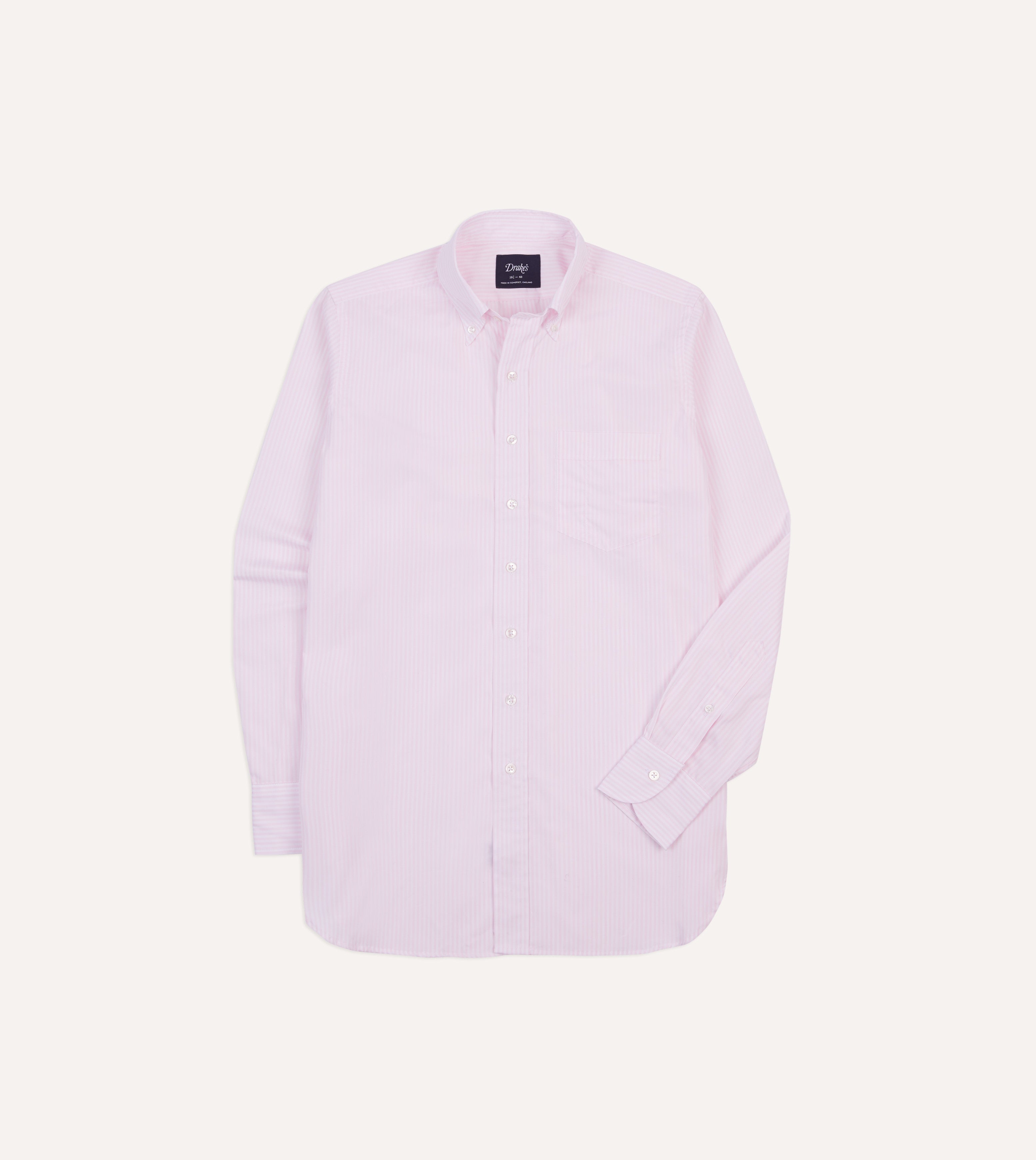 Stylish Pink Narrow Stripe Cotton Poplin Button Down Shirt for Women | Casual & Office Wear | Perfect for Business, Dating & Everyday Outfits