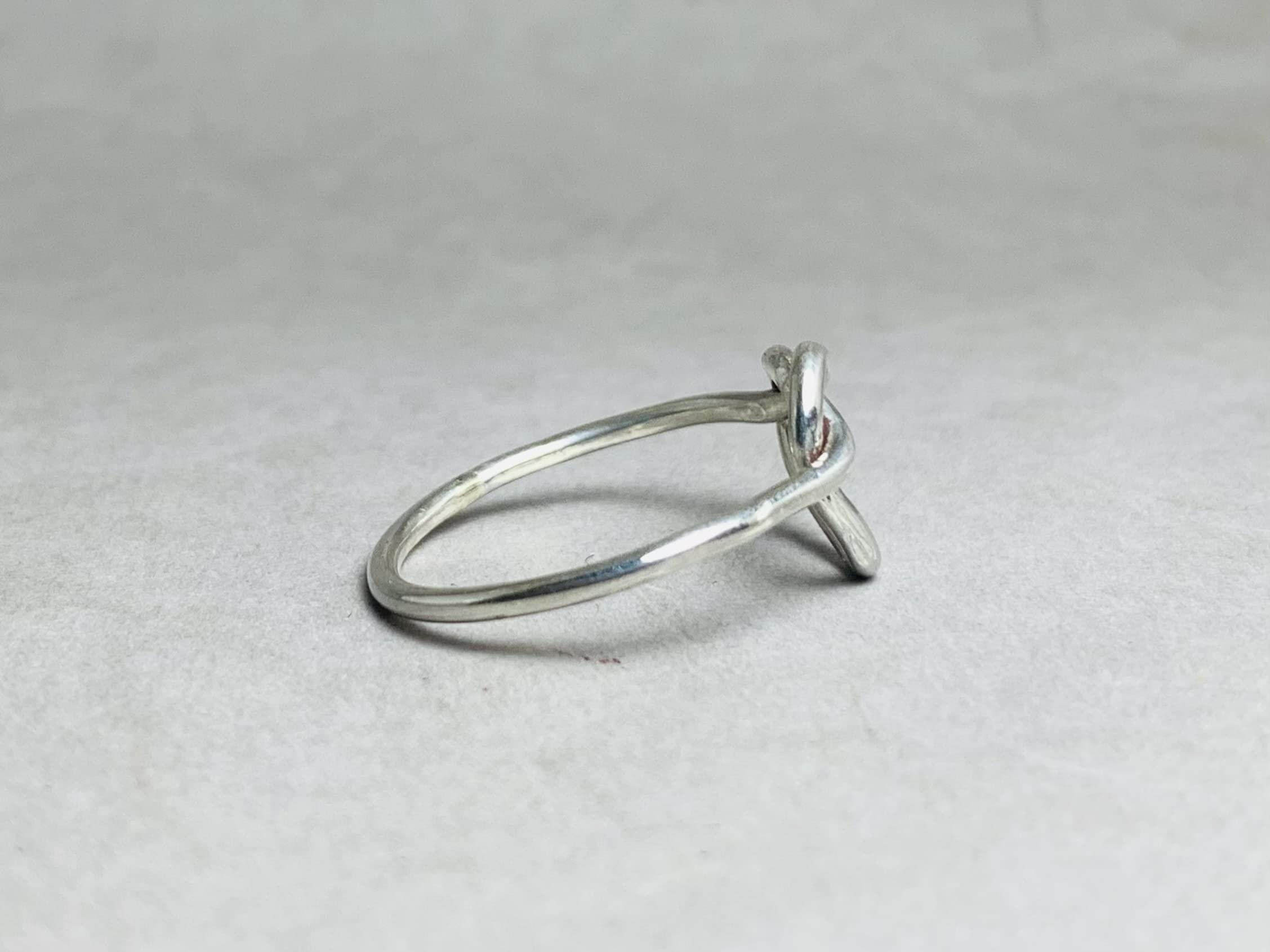 925 Sterling Silver Heart Knot Ring - Minimalist Dainty Infinity Promise Ring for Women, Size 5.5 | Perfect for Everyday Wear, Anniversary Gifts & Romantic Occasions