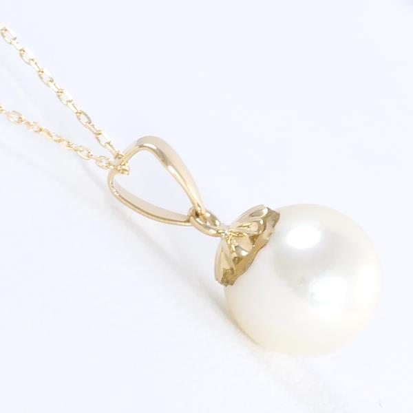 18K Yellow Gold Pearl Necklace for Women - Elegant Cultured Pearl Jewelry Gift for Brides, Anniversary & Special Occasions