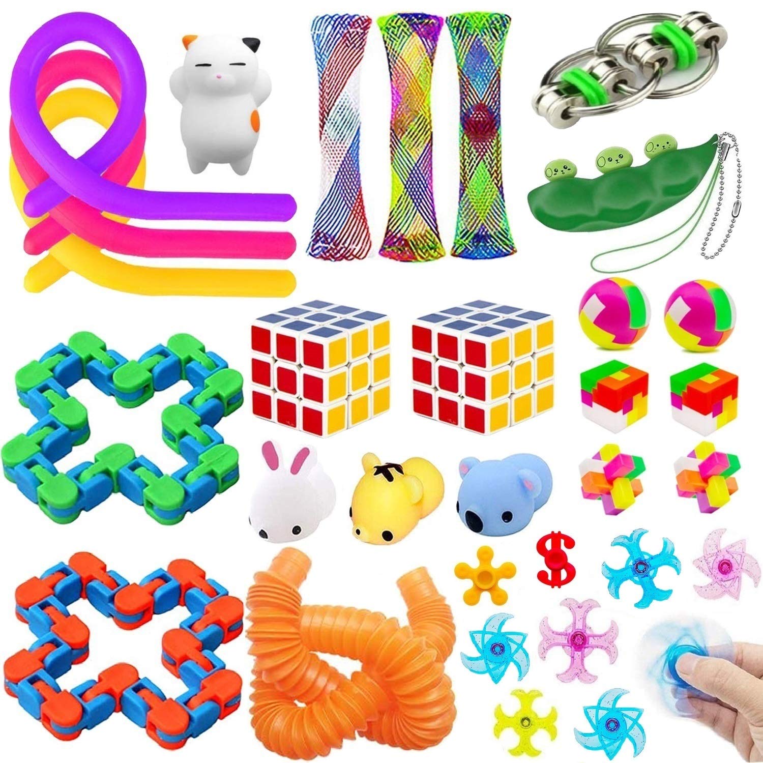 30 Pack Sensory Fidget Toys Set for Stress Relief & Anxiety - Party Favors, Classroom Prizes, Goodie Bag Fillers - Perfect for Birthday Parties, School Rewards, Carnival Games & Stocking Stuffers