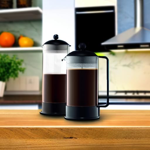 Bodum 34 oz Brazil French Press Coffee Maker - Heat-Resistant Borosilicate Glass, Durable Stainless Steel Plunger, Black - Perfect for Home, Office & Camping Coffee Brewing - Made in Portugal