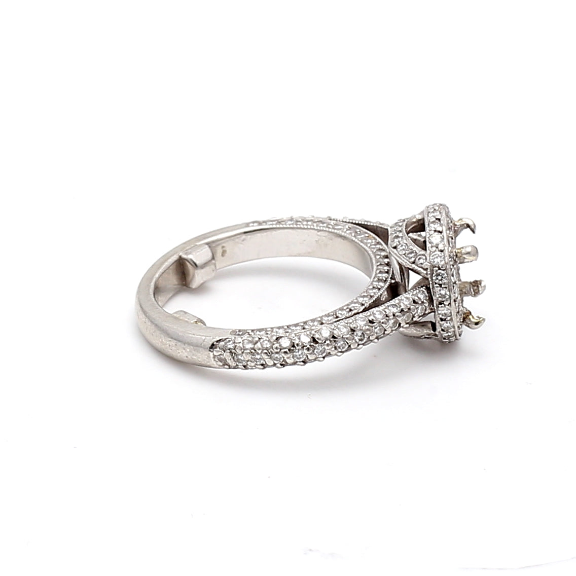 0.20 Carat Round Brilliant H SI2 Diamond Platinum Semi Mount Ring - Elegant Wedding Band, Engagement Ring for Women, Perfect for Proposals, Anniversaries & Special Occasions