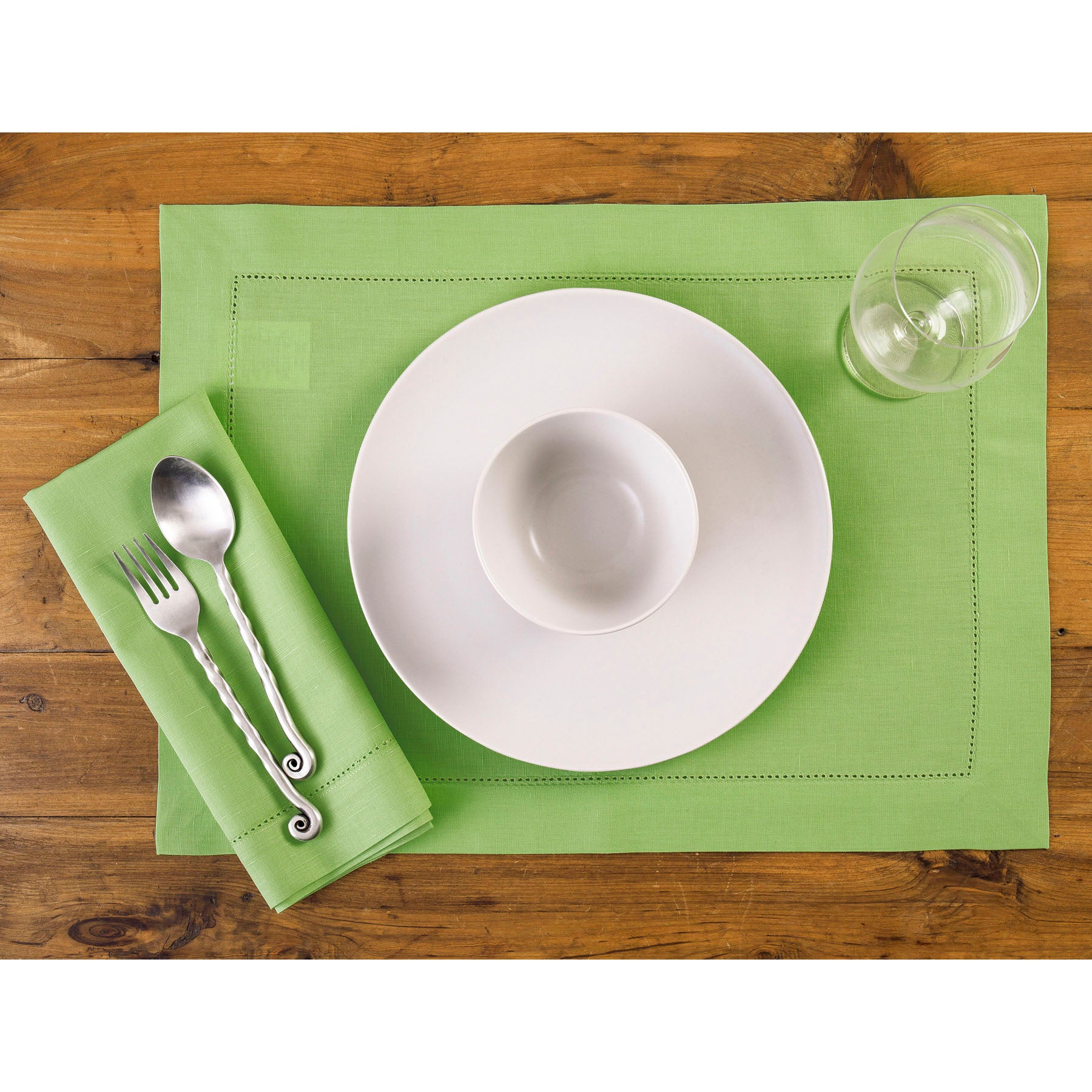 Premium Cotton Linen Hemstitch Napkins Set - 100% Natural Fabric Dinner Napkins for Formal Dining, Wedding, and Special Occasions - Elegant Table Decor for Restaurants and Home Entertaining